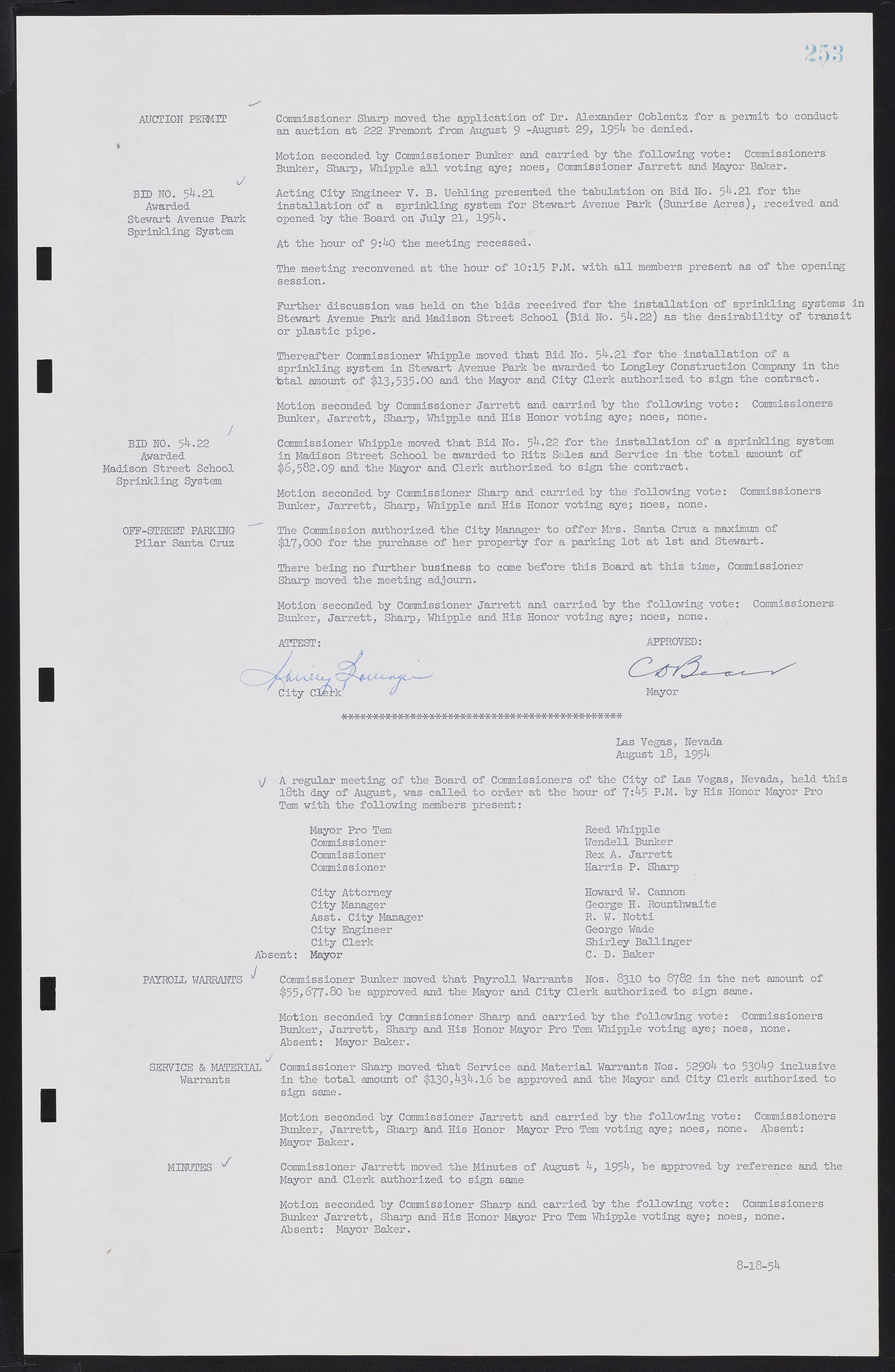 Las Vegas City Commission Minutes, February 17, 1954 to September 21, 1955, lvc000009-259