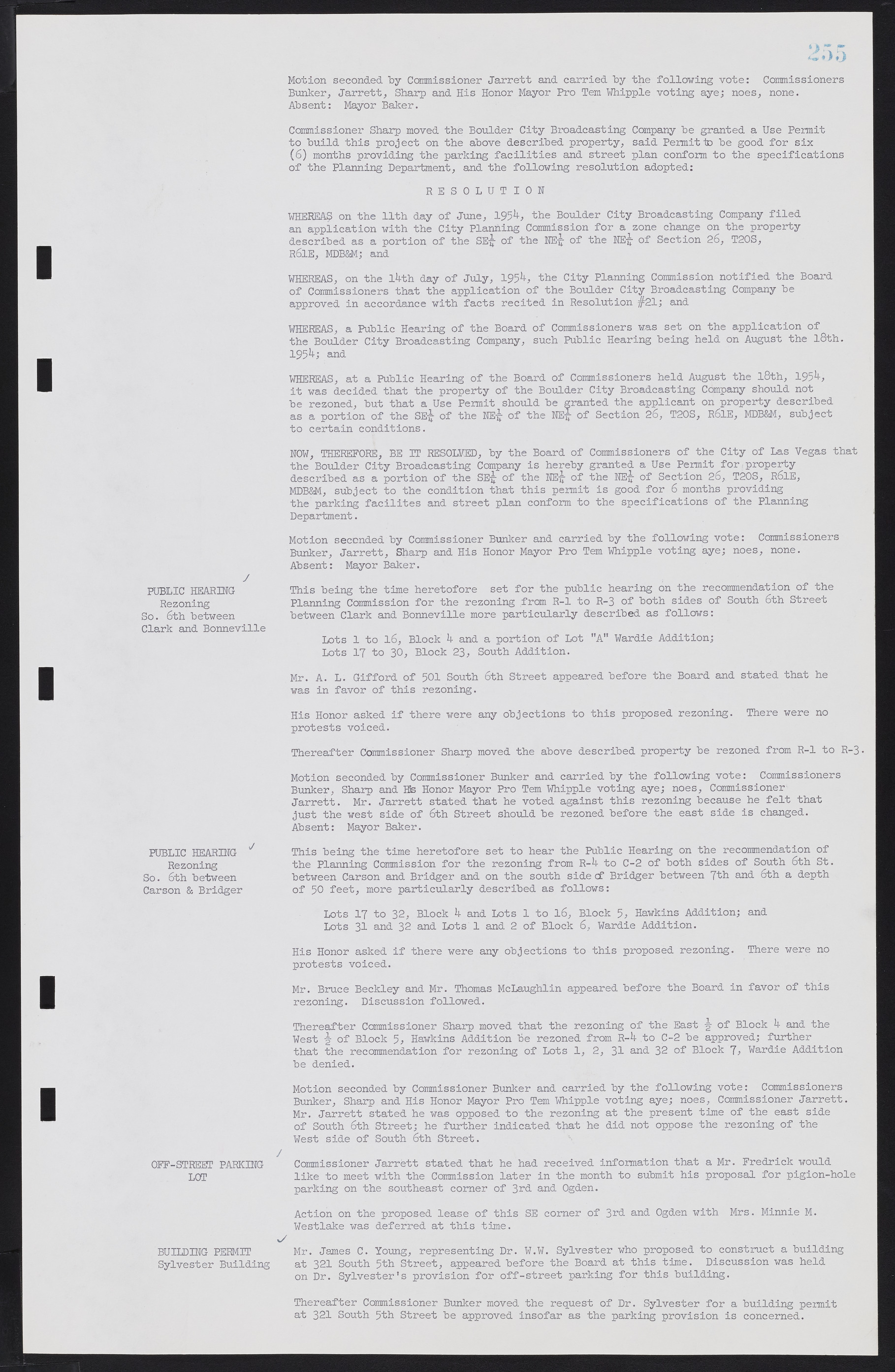 Las Vegas City Commission Minutes, February 17, 1954 to September 21, 1955, lvc000009-261
