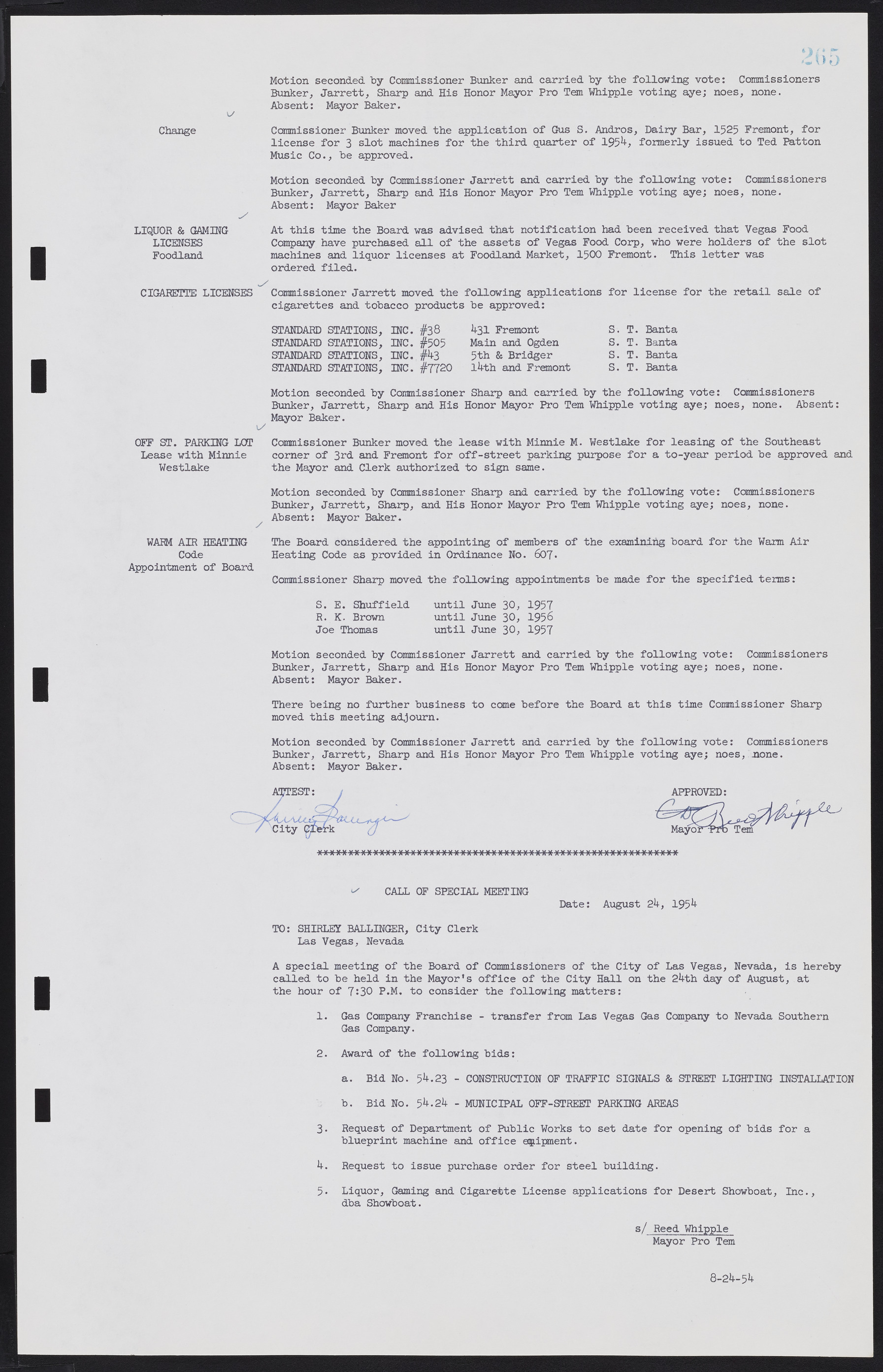 Las Vegas City Commission Minutes, February 17, 1954 to September 21, 1955, lvc000009-271