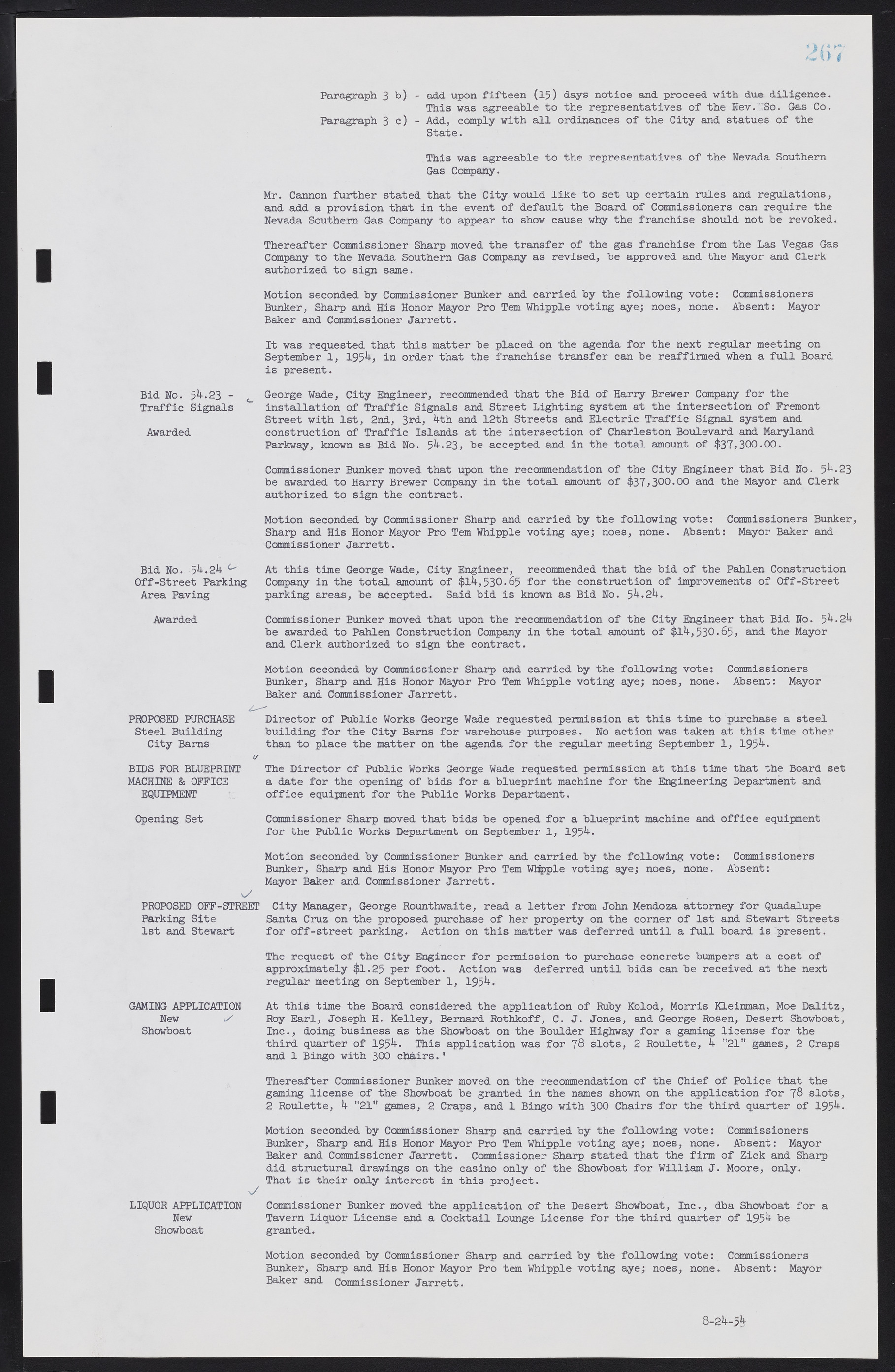 Las Vegas City Commission Minutes, February 17, 1954 to September 21, 1955, lvc000009-273