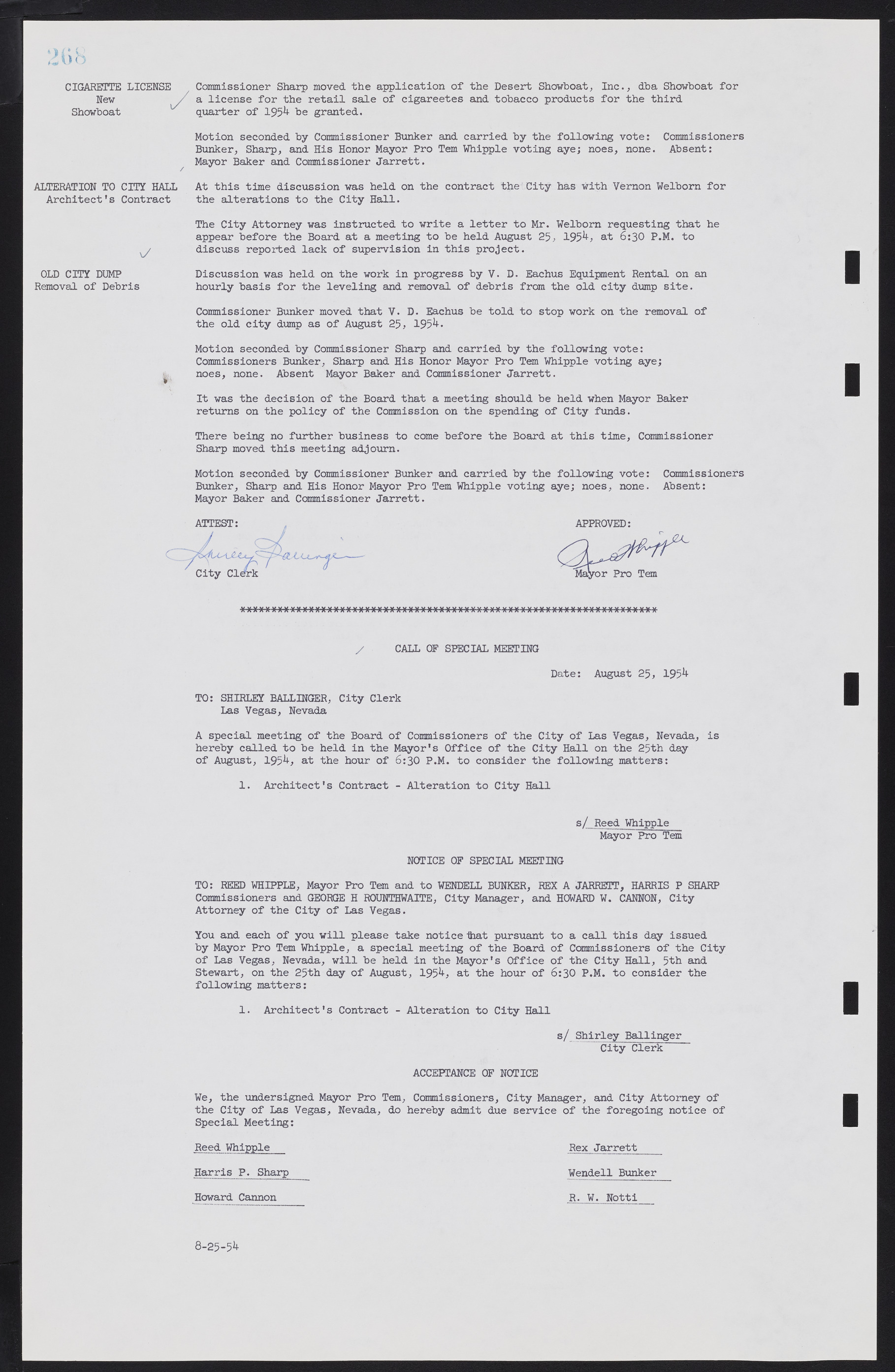 Las Vegas City Commission Minutes, February 17, 1954 to September 21, 1955, lvc000009-274