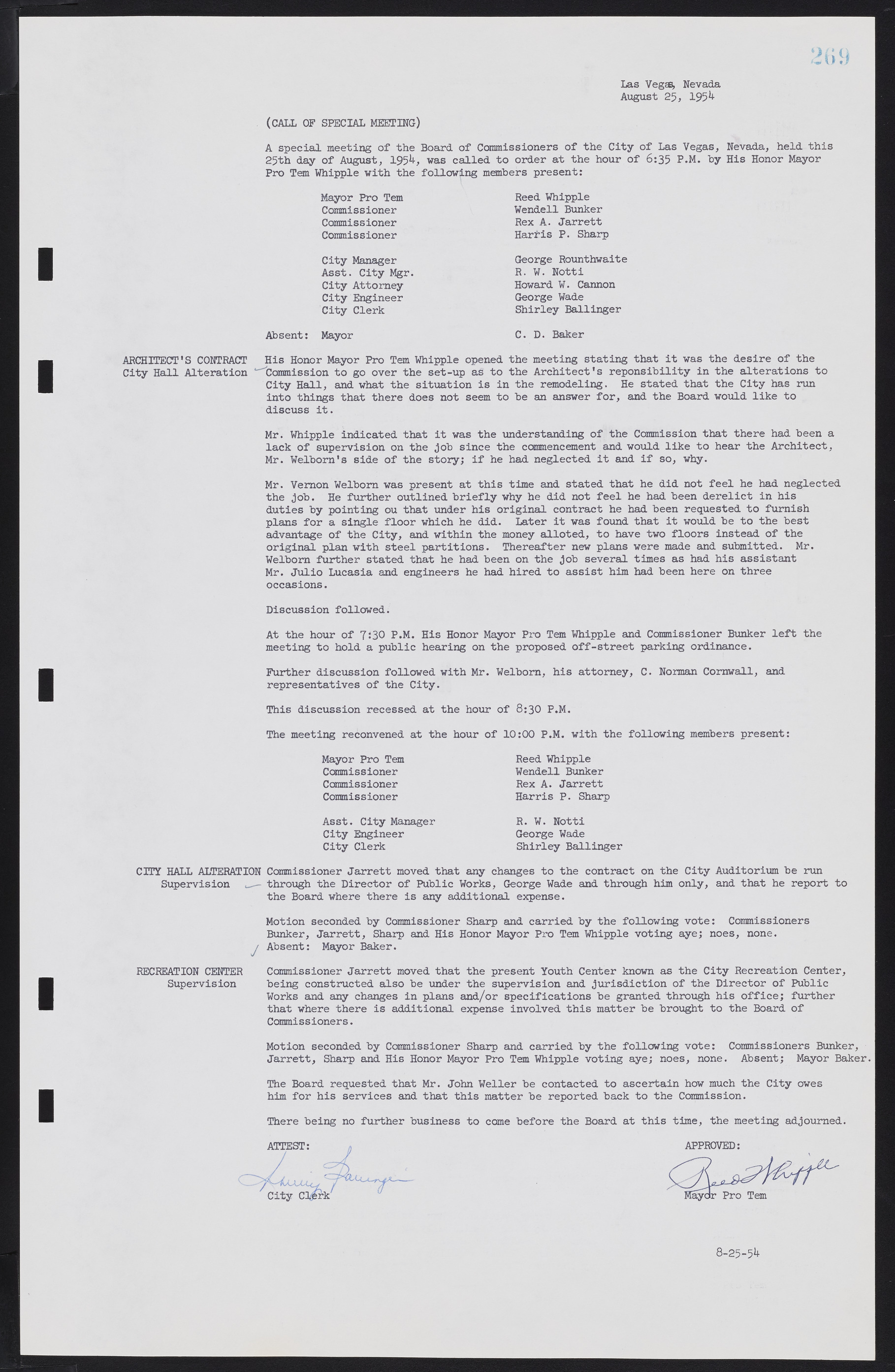 Las Vegas City Commission Minutes, February 17, 1954 to September 21, 1955, lvc000009-275