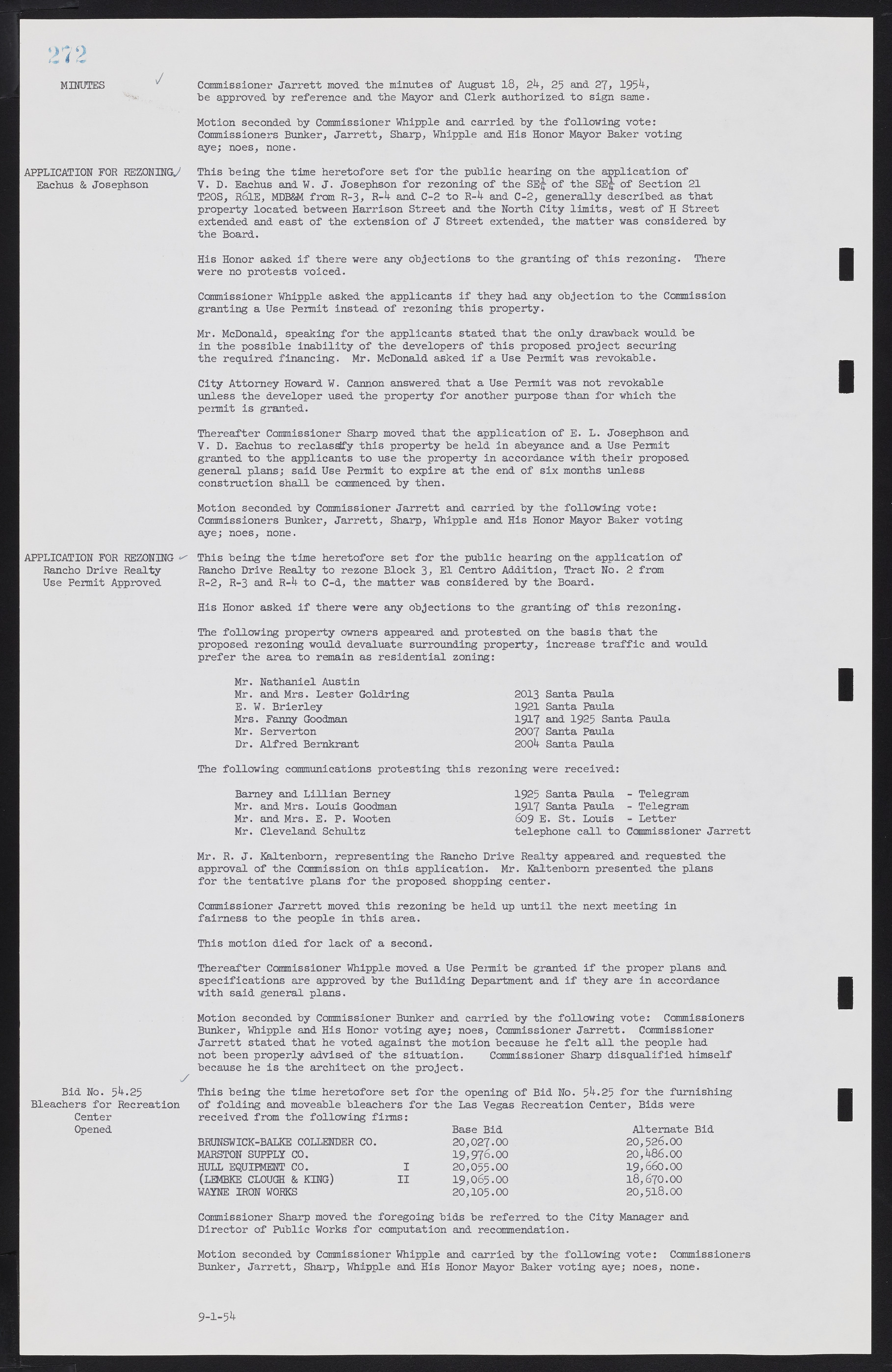 Las Vegas City Commission Minutes, February 17, 1954 to September 21, 1955, lvc000009-278