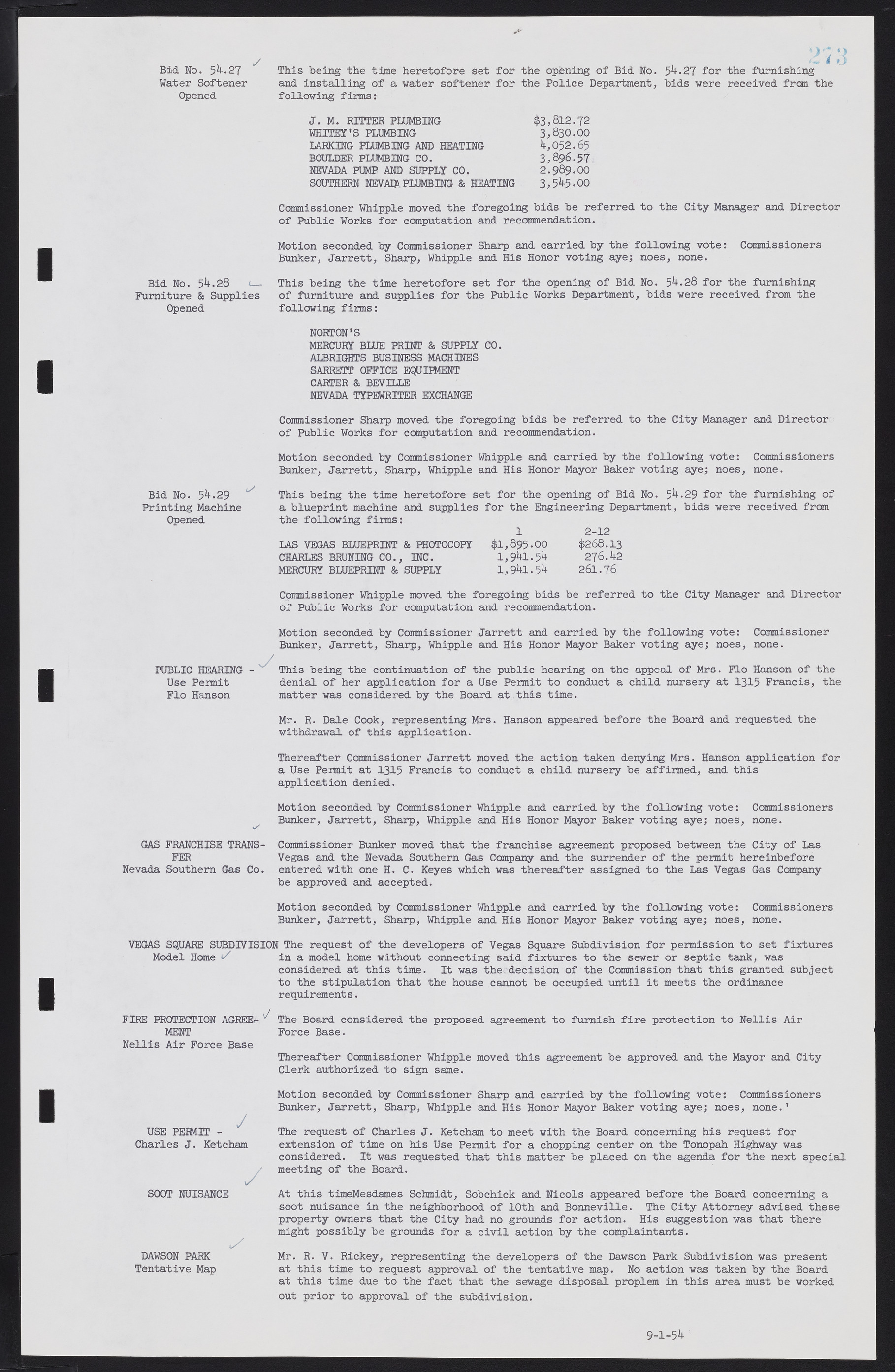 Las Vegas City Commission Minutes, February 17, 1954 to September 21, 1955, lvc000009-279