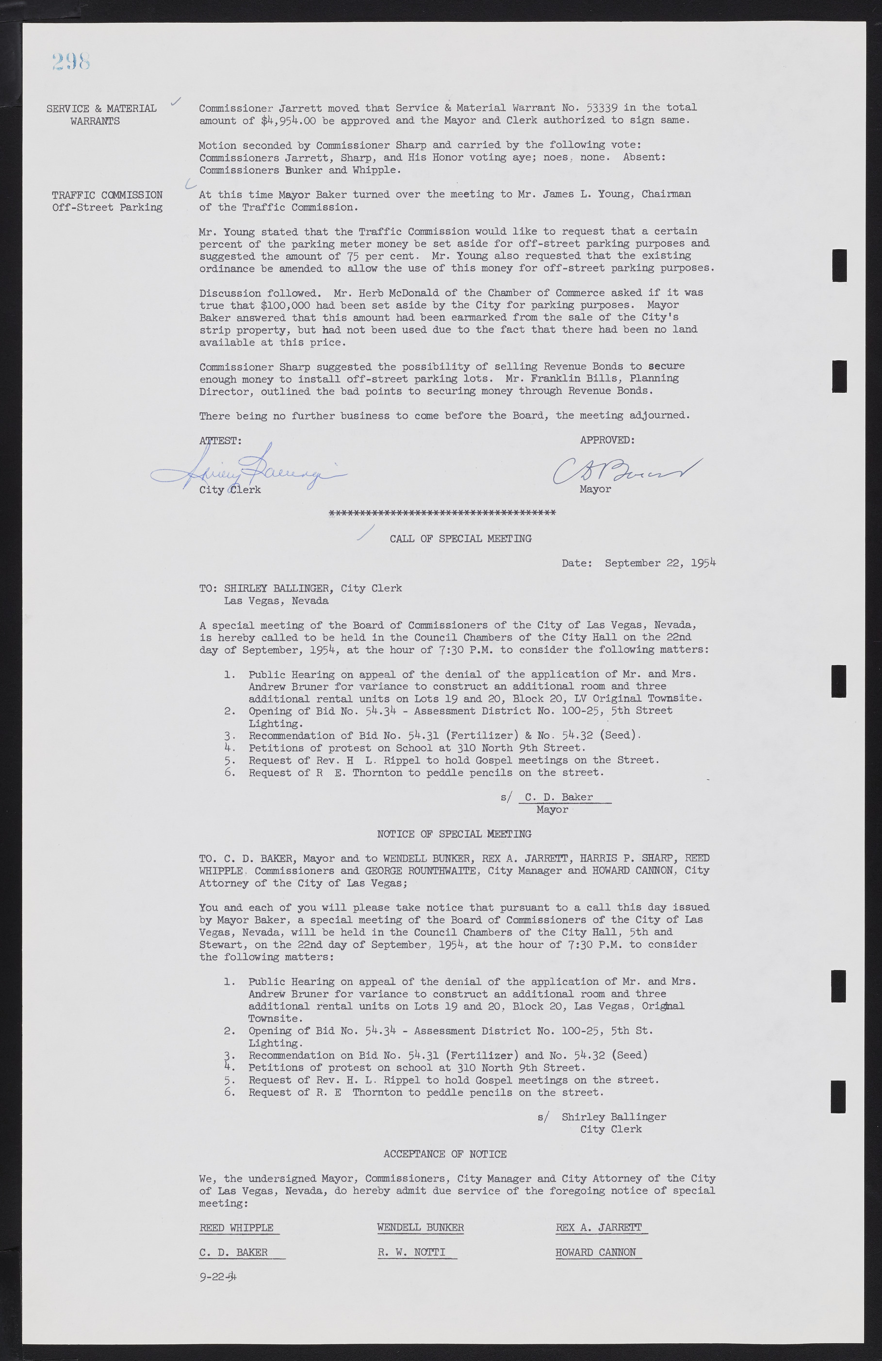 Las Vegas City Commission Minutes, February 17, 1954 to September 21, 1955, lvc000009-304