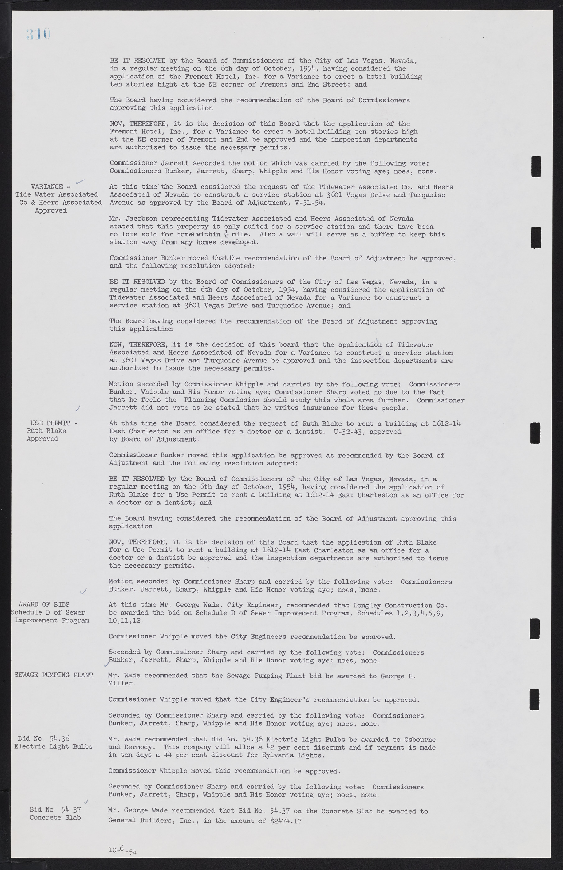 Las Vegas City Commission Minutes, February 17, 1954 to September 21, 1955, lvc000009-316