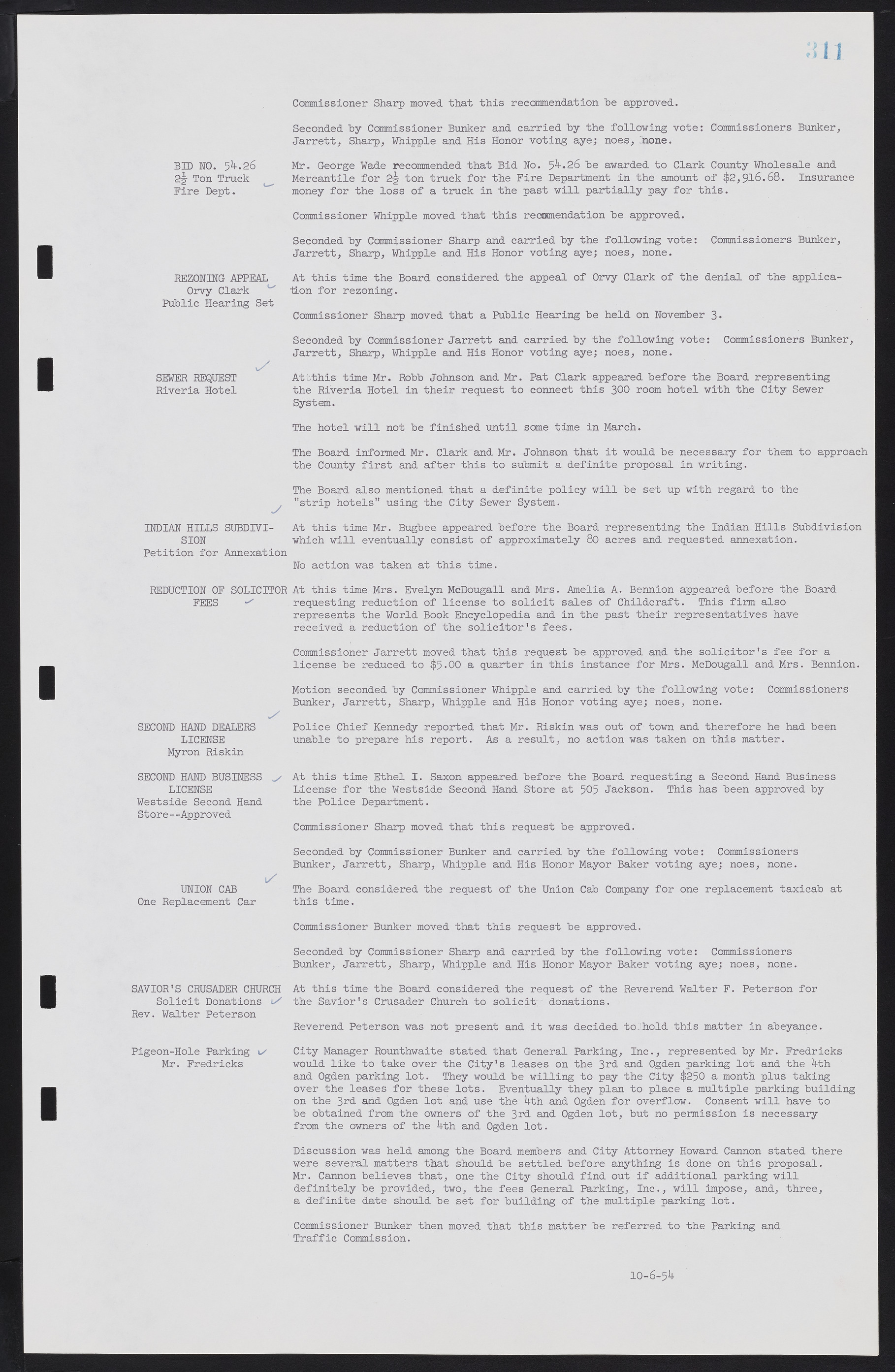 Las Vegas City Commission Minutes, February 17, 1954 to September 21, 1955, lvc000009-317