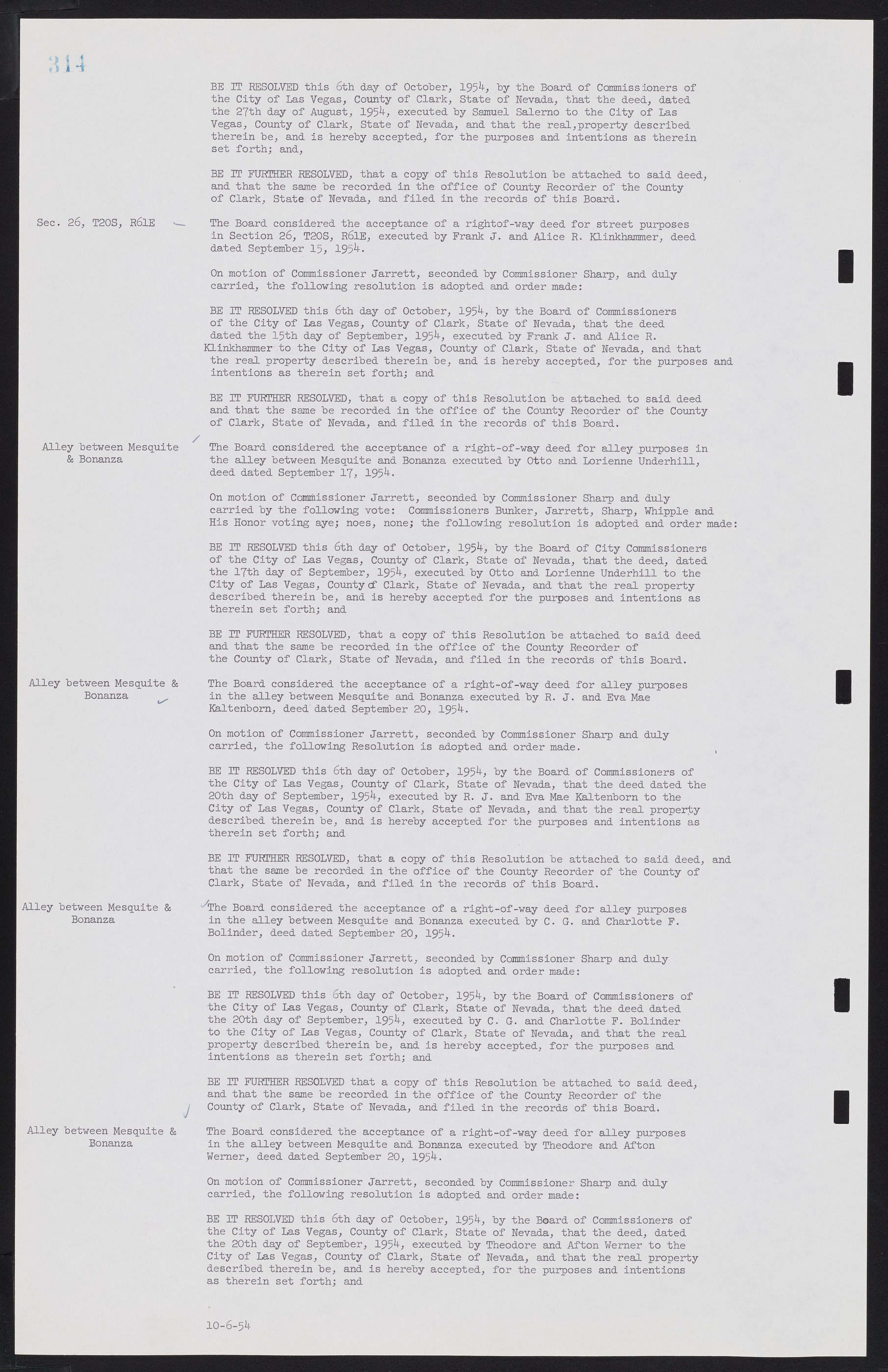 Las Vegas City Commission Minutes, February 17, 1954 to September 21, 1955, lvc000009-320