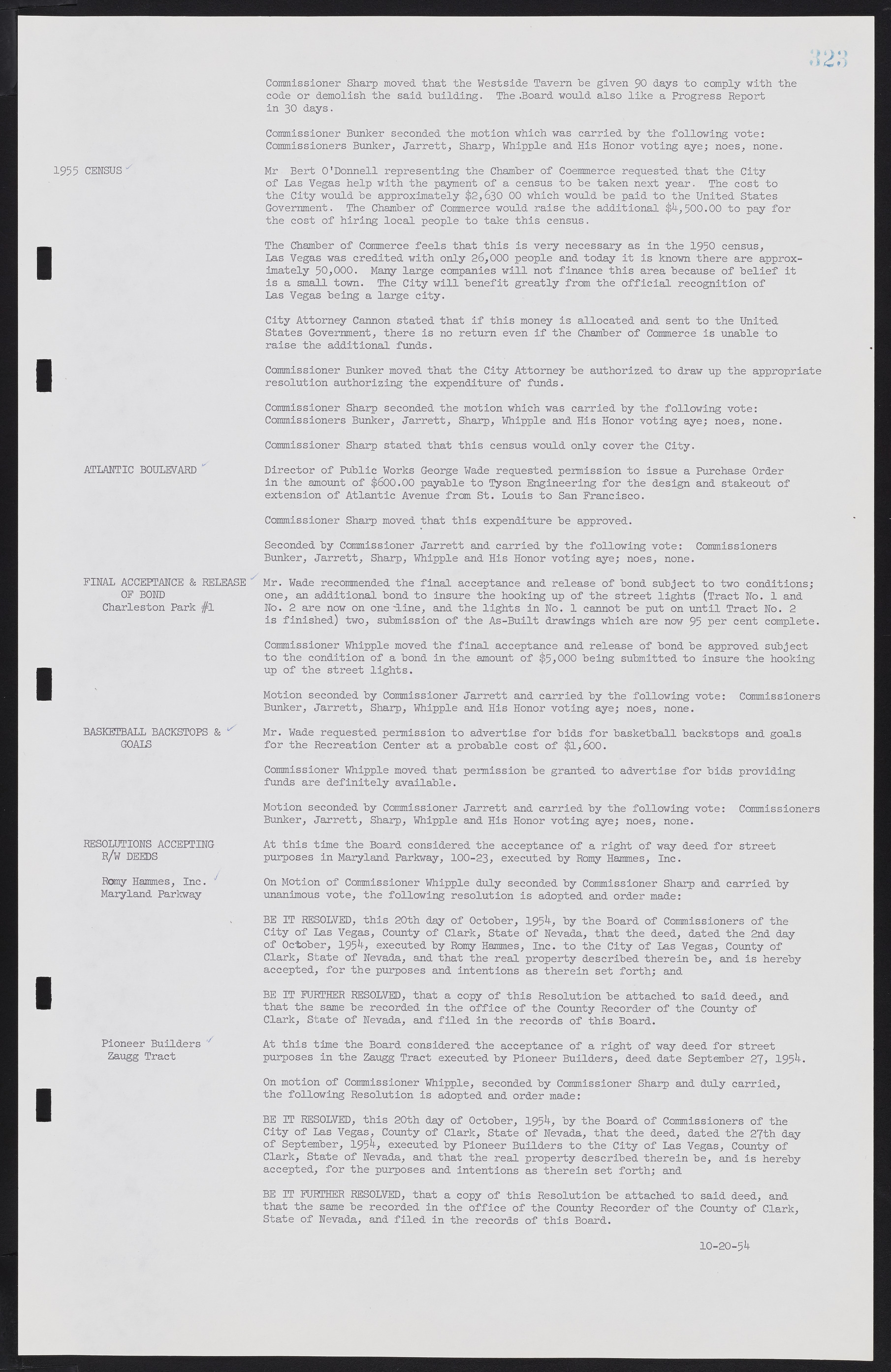 Las Vegas City Commission Minutes, February 17, 1954 to September 21, 1955, lvc000009-329