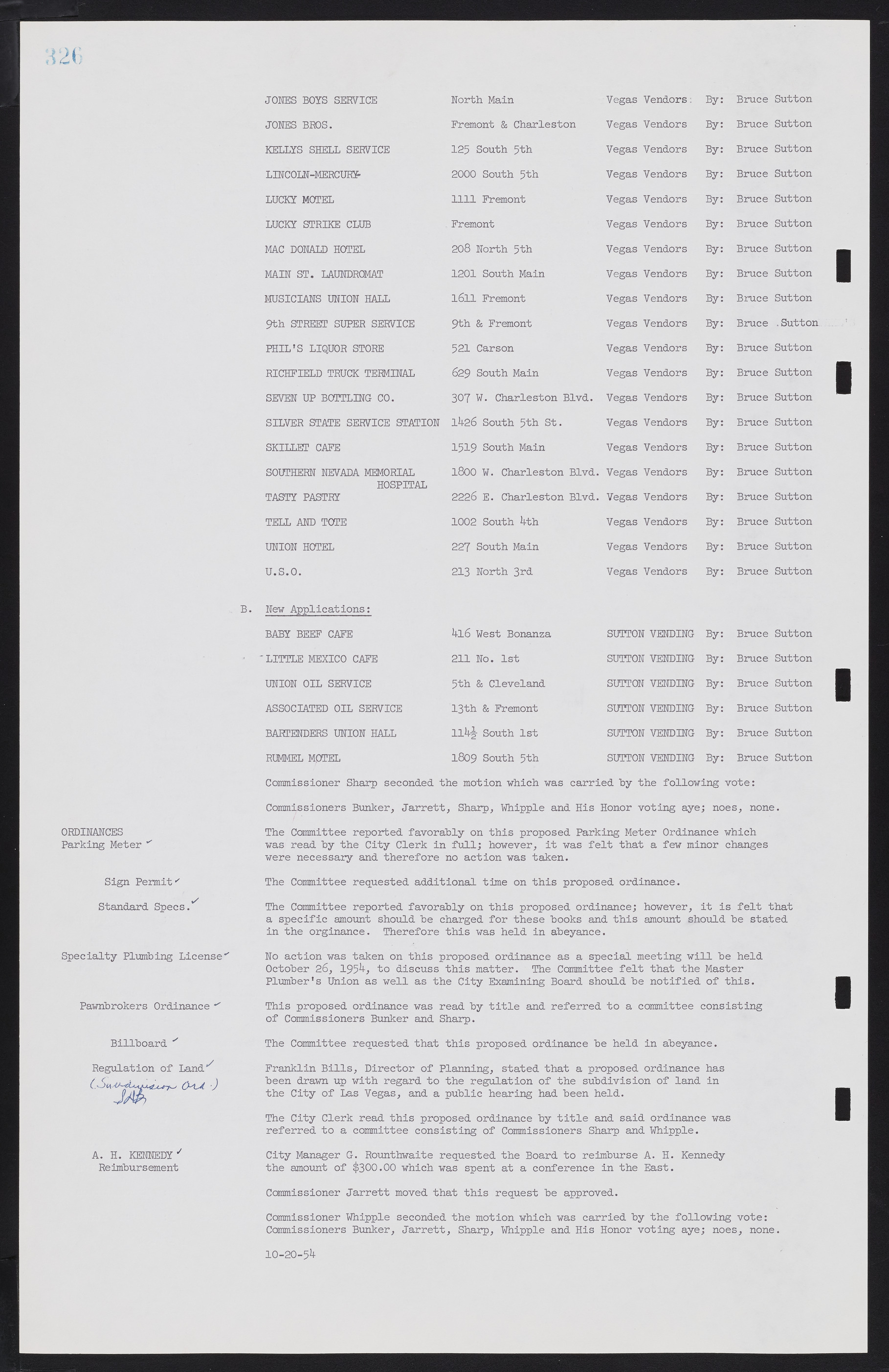 Las Vegas City Commission Minutes, February 17, 1954 to September 21, 1955, lvc000009-332