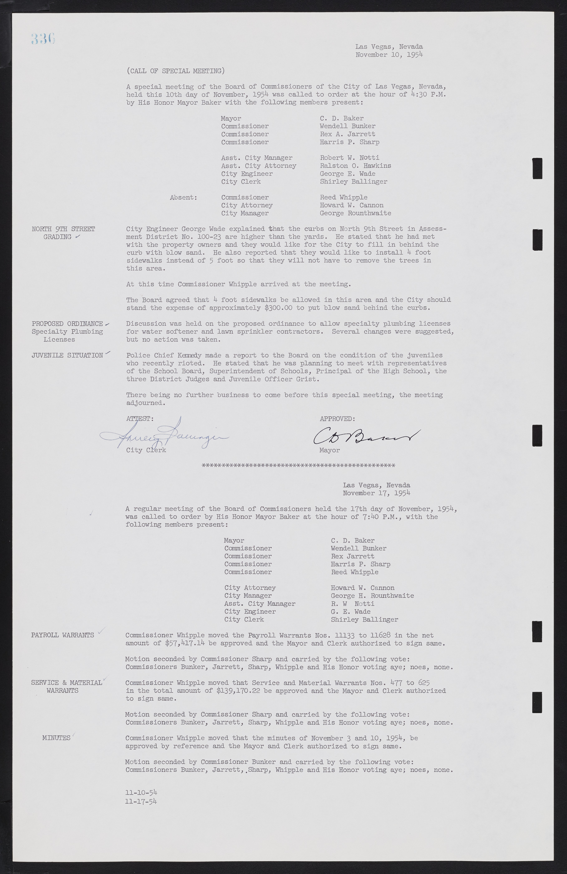 Las Vegas City Commission Minutes, February 17, 1954 to September 21, 1955, lvc000009-342