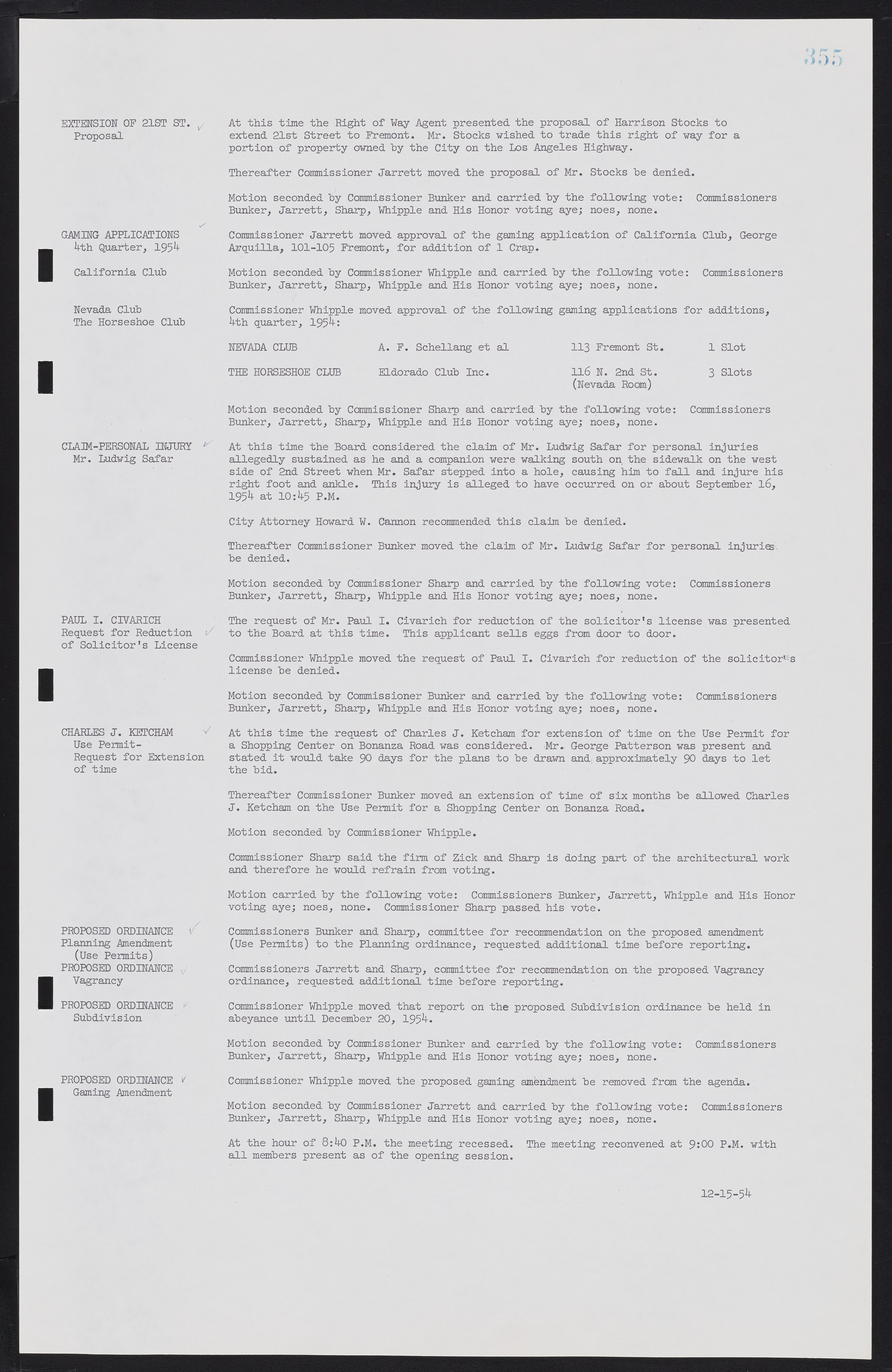 Las Vegas City Commission Minutes, February 17, 1954 to September 21, 1955, lvc000009-361