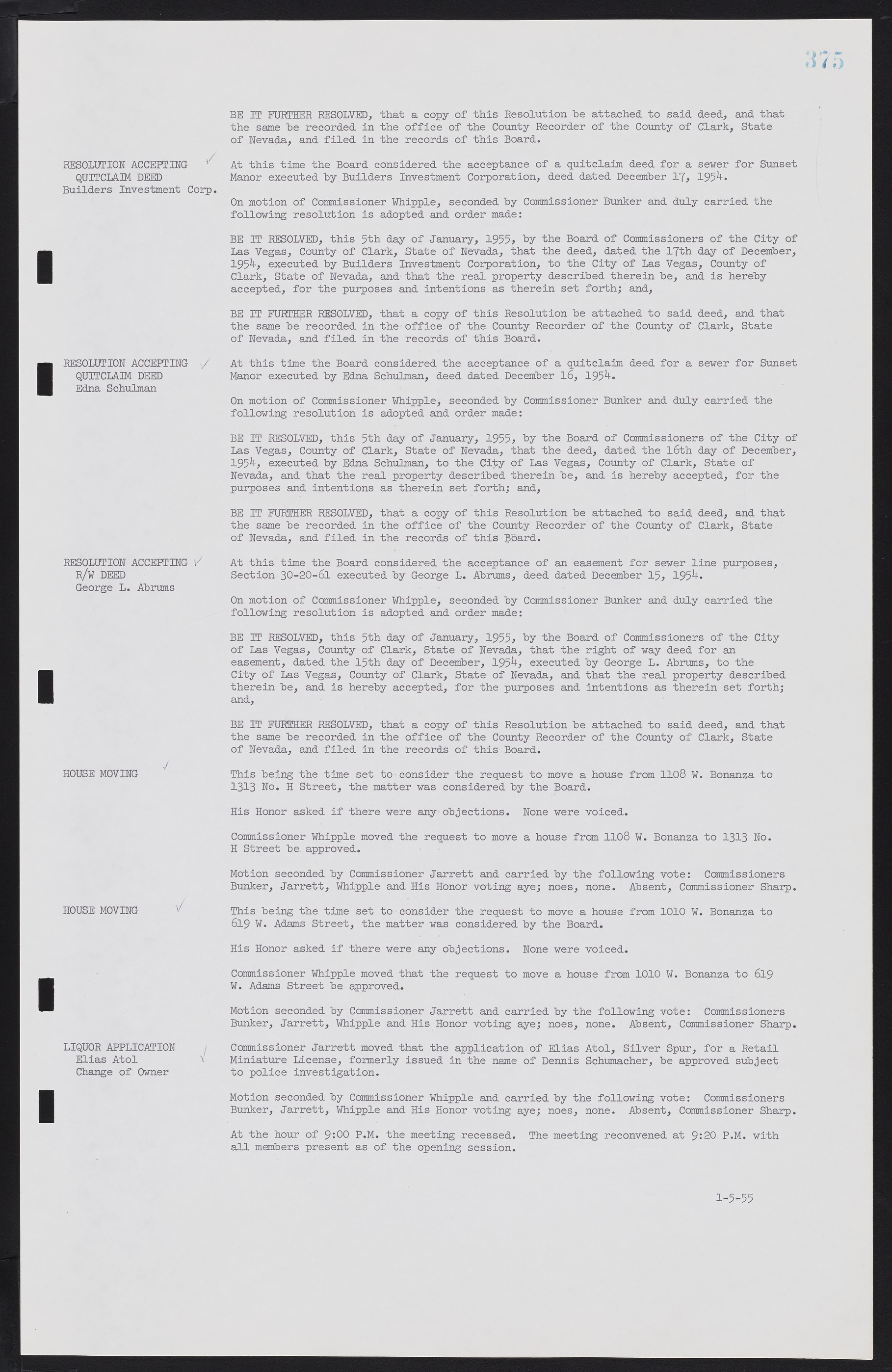 Las Vegas City Commission Minutes, February 17, 1954 to September 21, 1955, lvc000009-381
