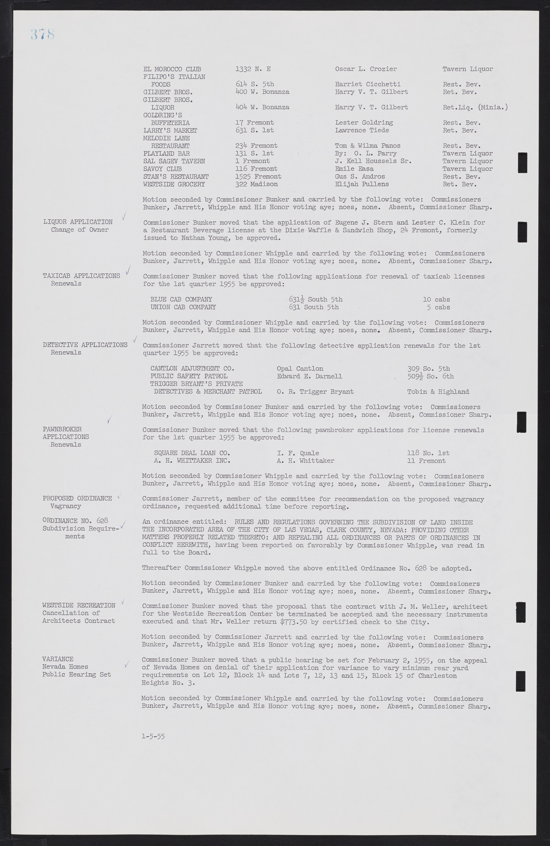 Las Vegas City Commission Minutes, February 17, 1954 to September 21, 1955, lvc000009-384