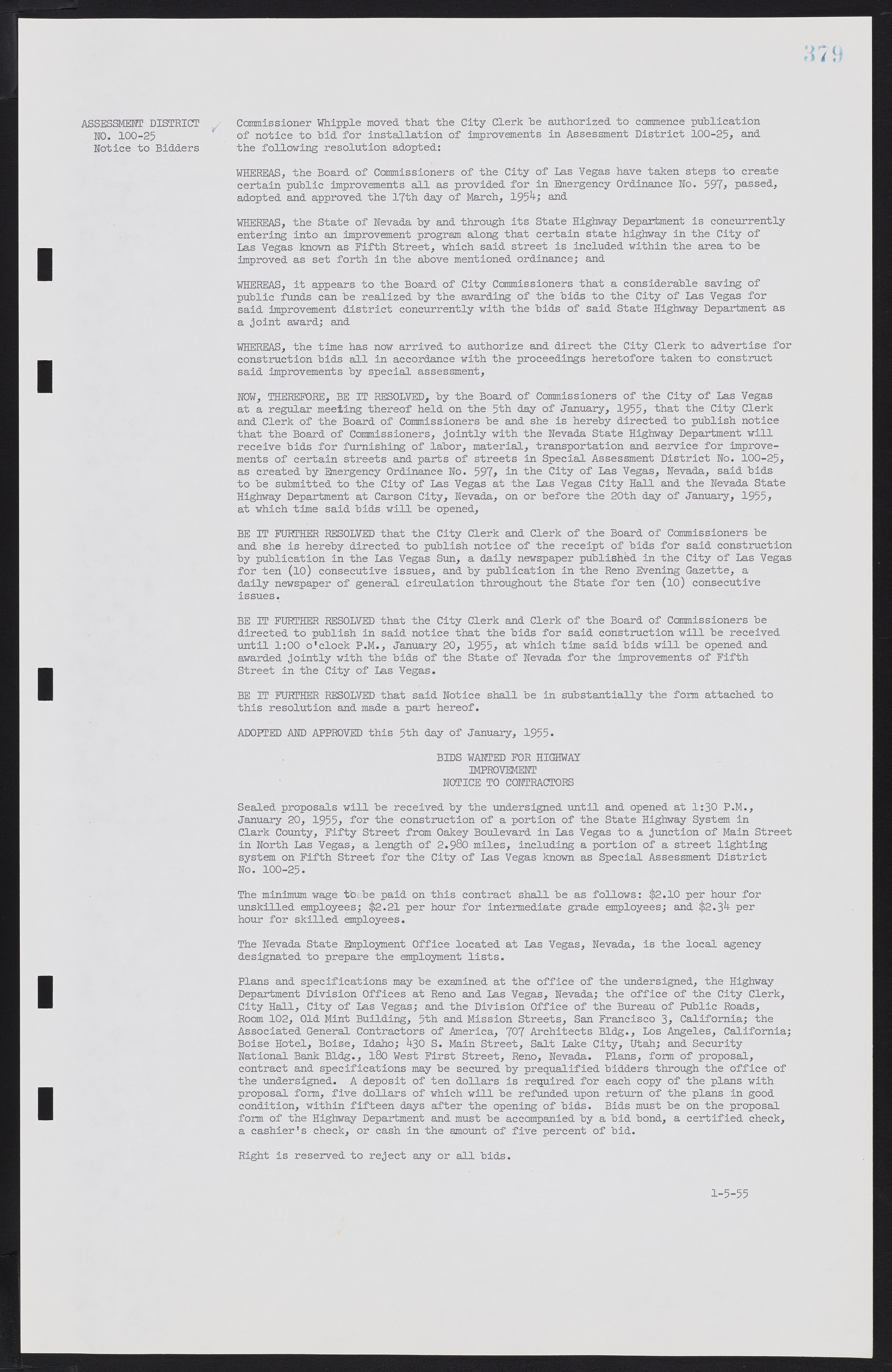 Las Vegas City Commission Minutes, February 17, 1954 to September 21, 1955, lvc000009-385
