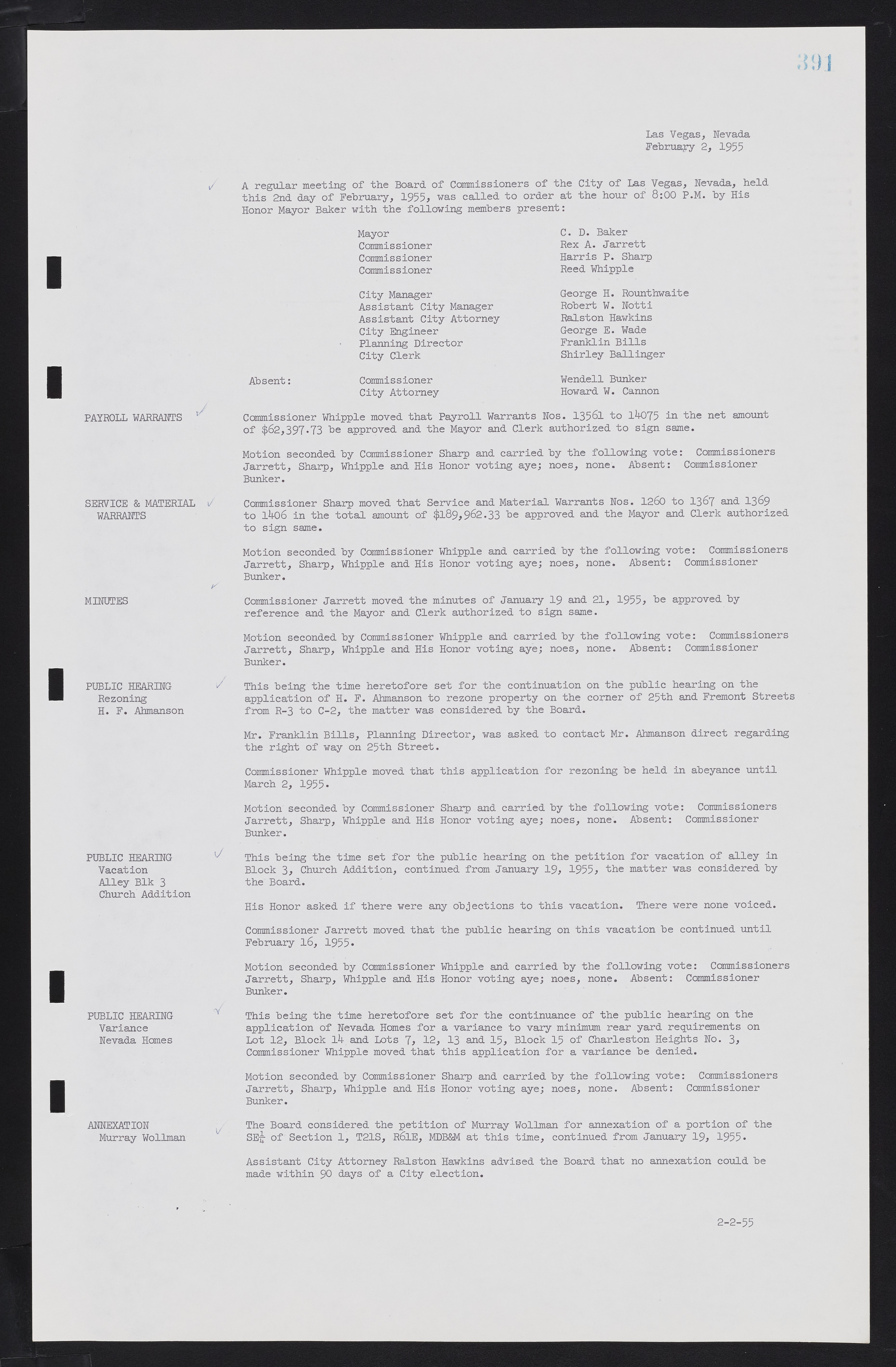 Las Vegas City Commission Minutes, February 17, 1954 to September 21, 1955, lvc000009-397