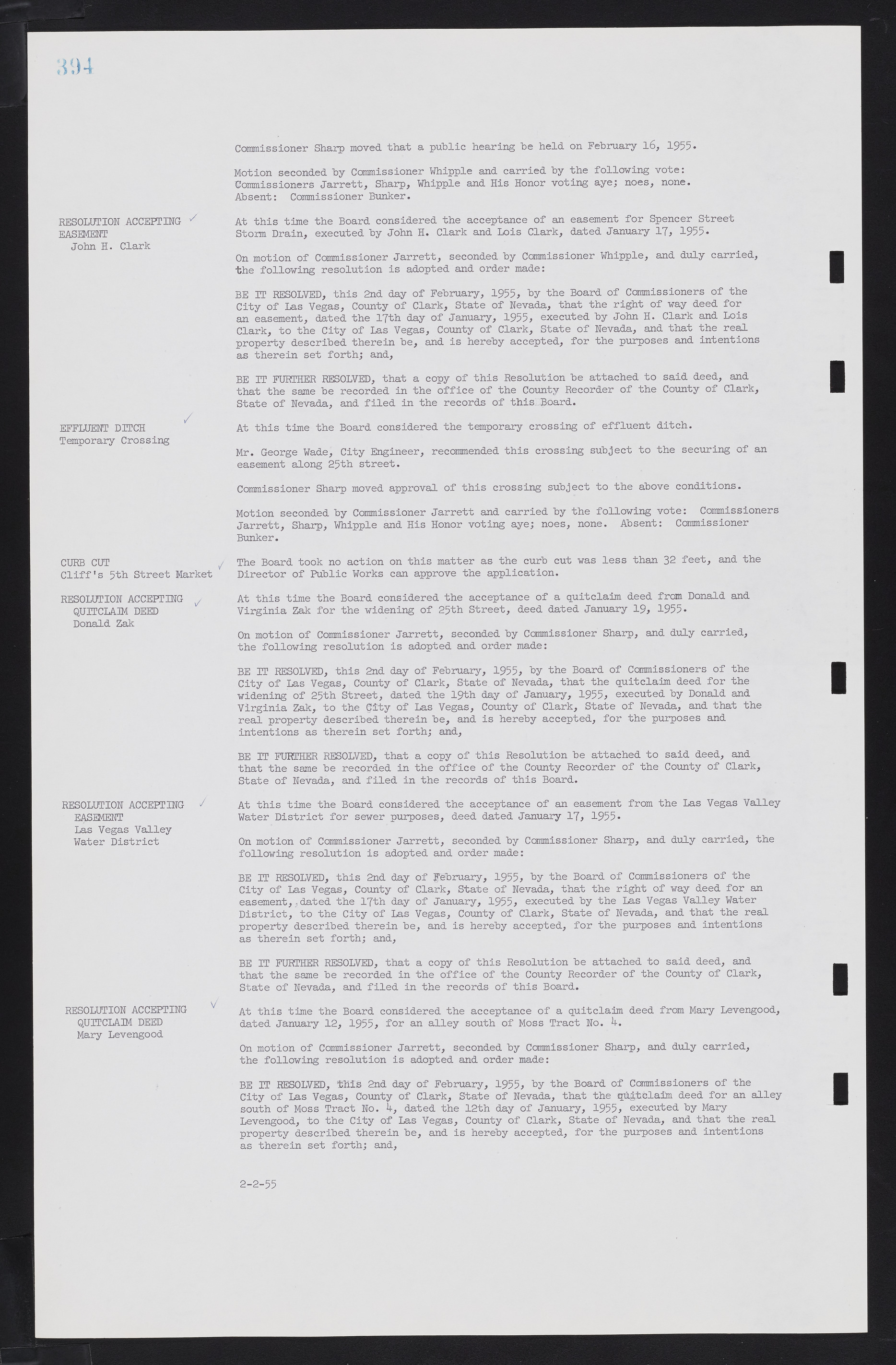 Las Vegas City Commission Minutes, February 17, 1954 to September 21, 1955, lvc000009-400