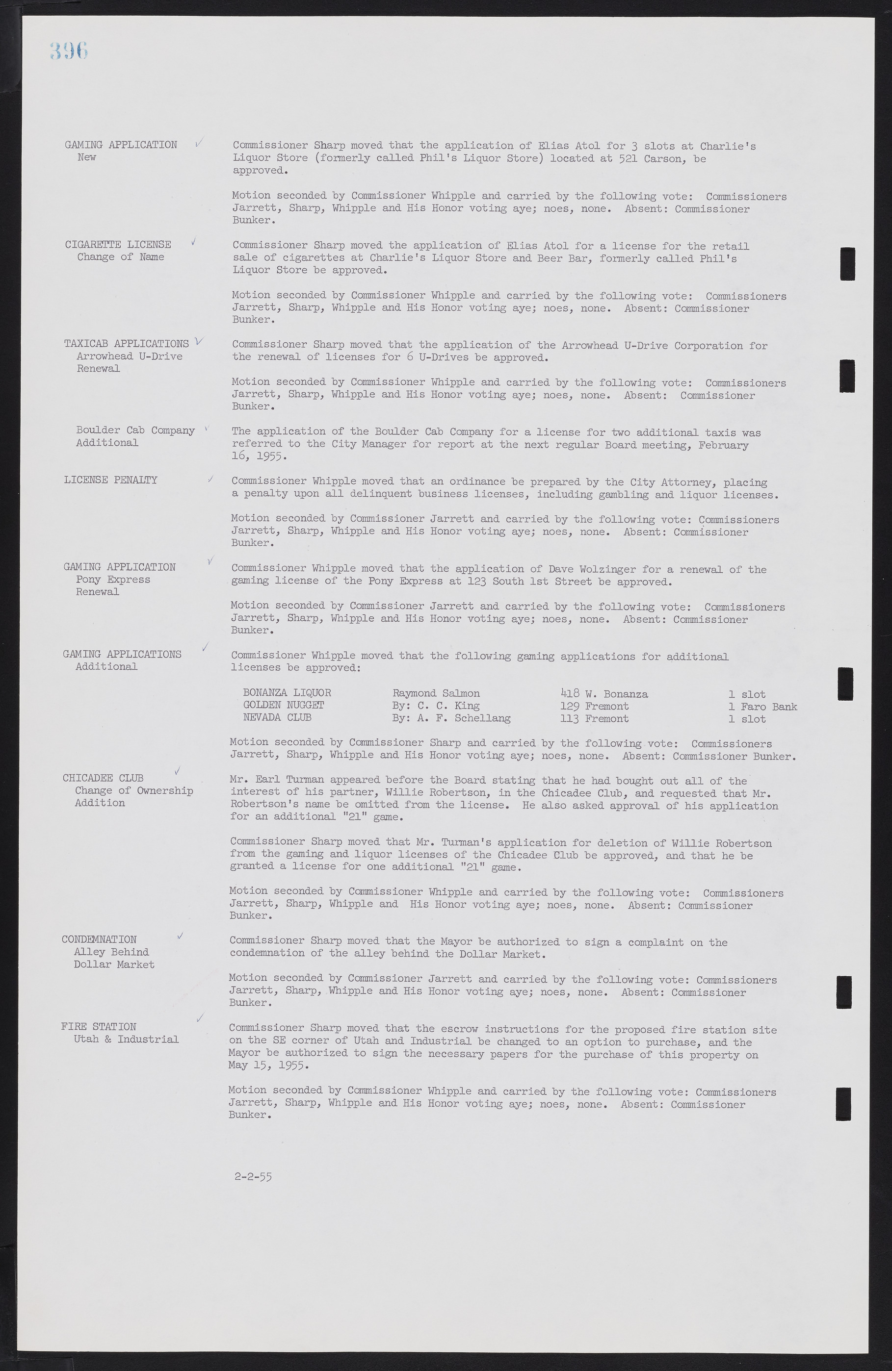 Las Vegas City Commission Minutes, February 17, 1954 to September 21, 1955, lvc000009-402