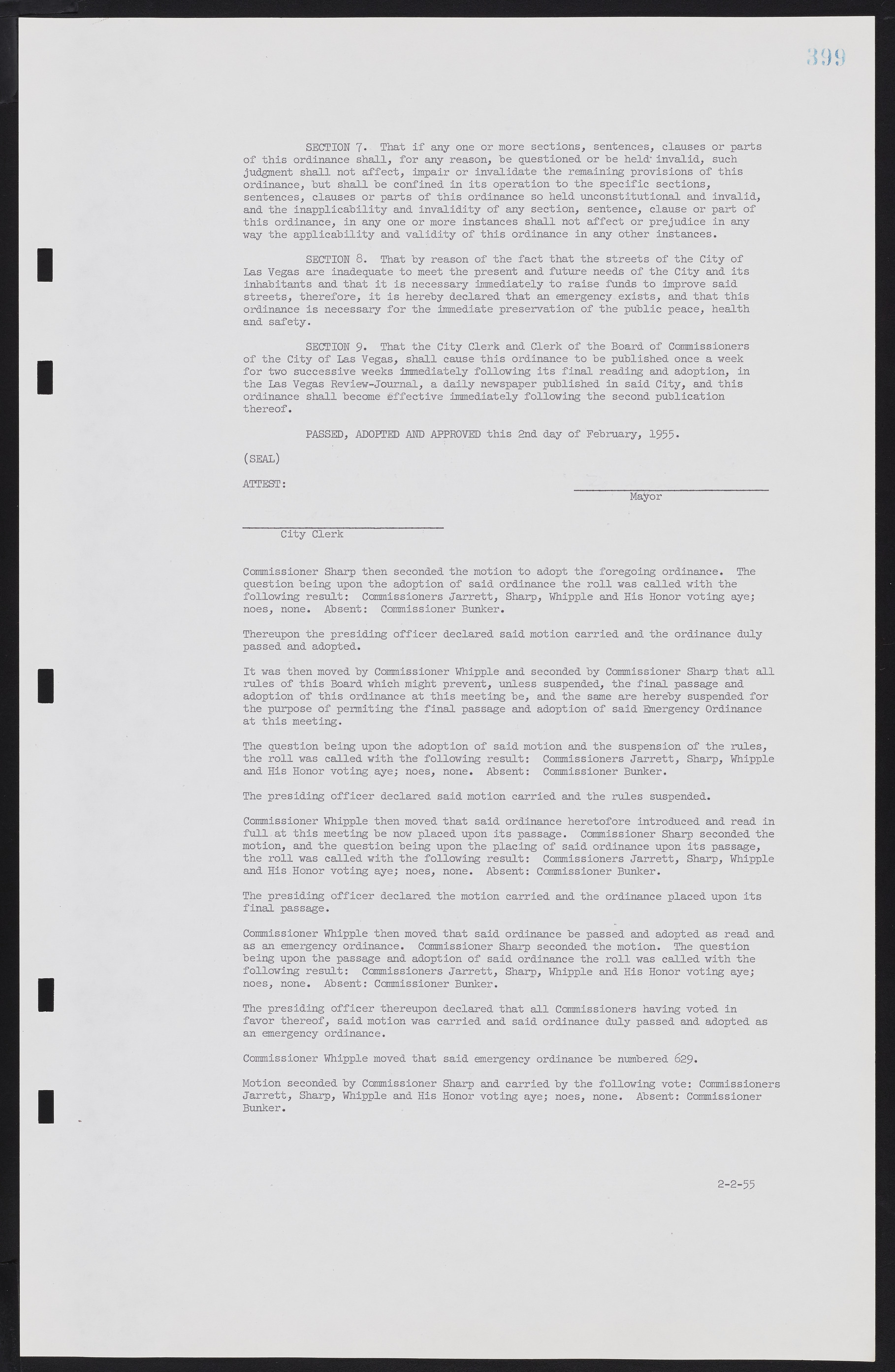 Las Vegas City Commission Minutes, February 17, 1954 to September 21, 1955, lvc000009-405