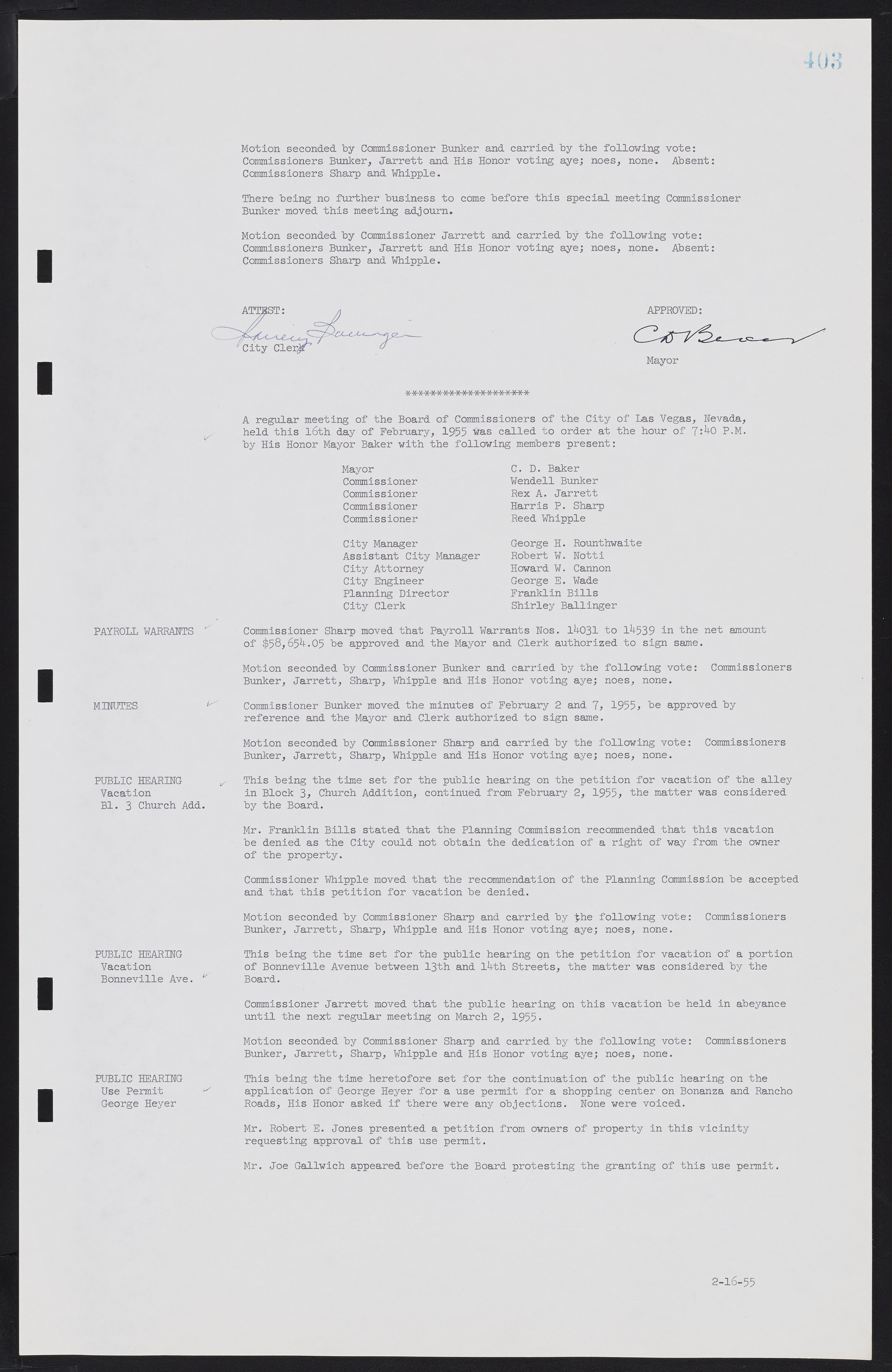 Las Vegas City Commission Minutes, February 17, 1954 to September 21, 1955, lvc000009-409