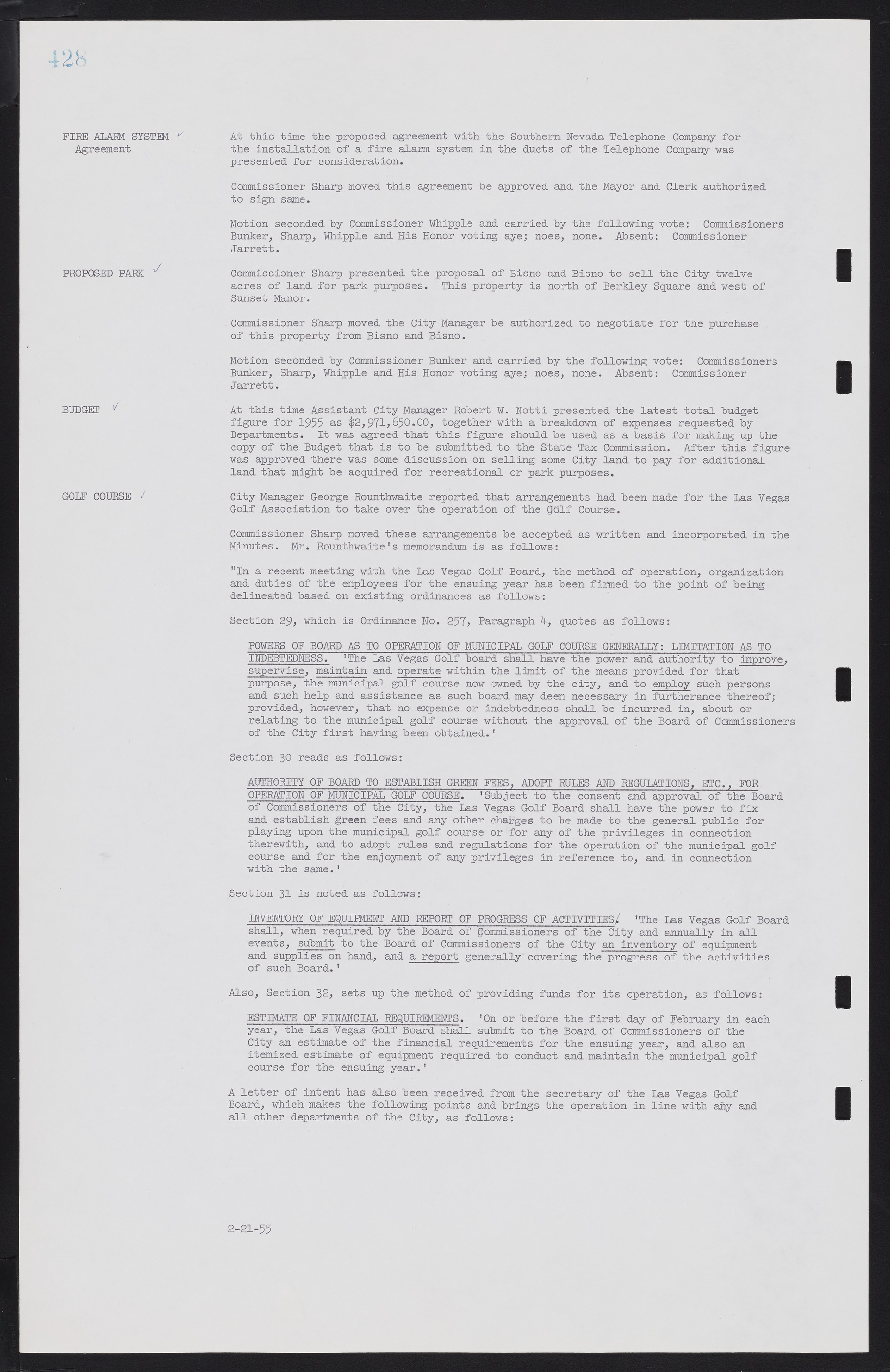 Las Vegas City Commission Minutes, February 17, 1954 to September 21, 1955, lvc000009-434