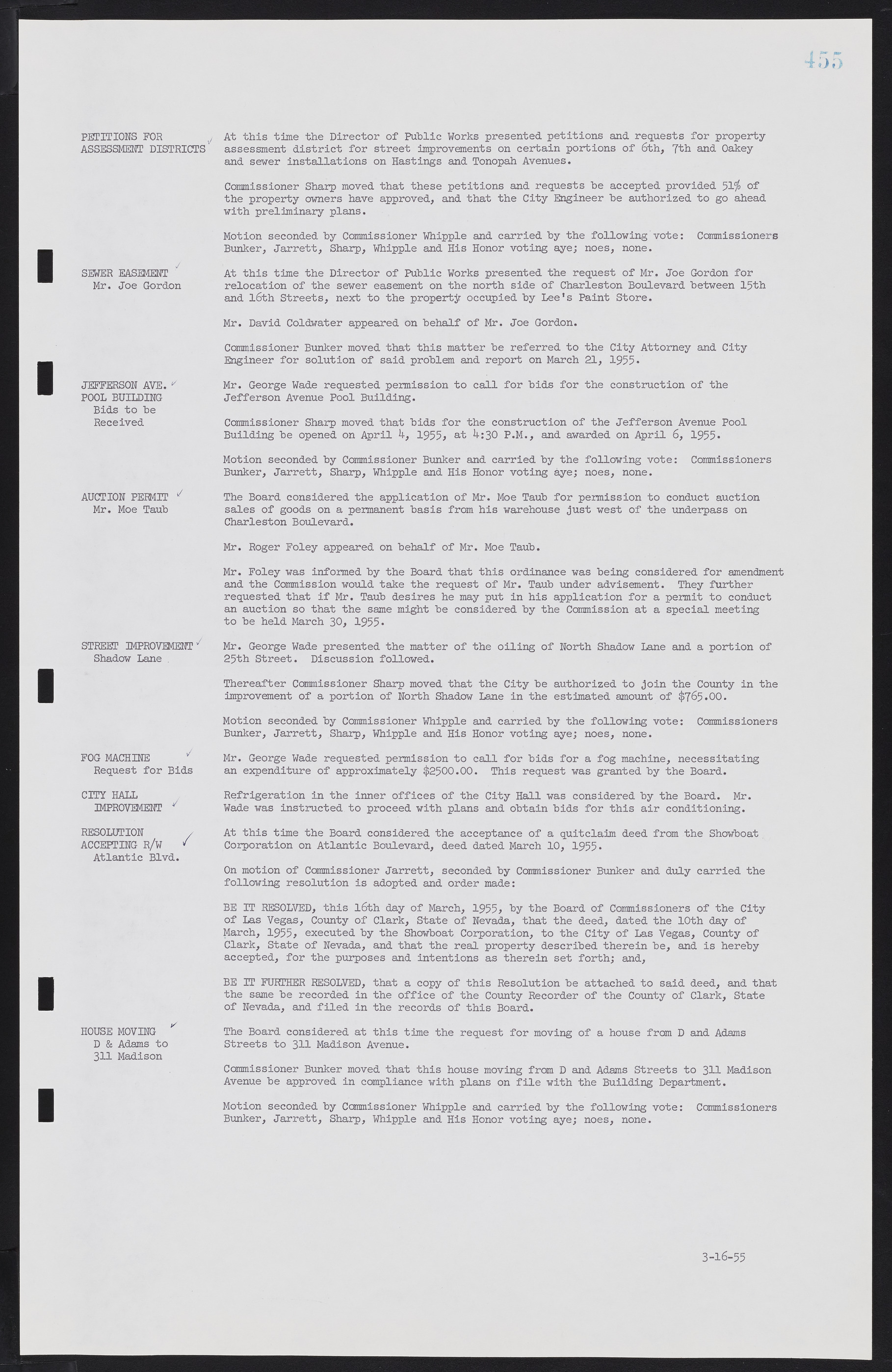 Las Vegas City Commission Minutes, February 17, 1954 to September 21, 1955, lvc000009-461