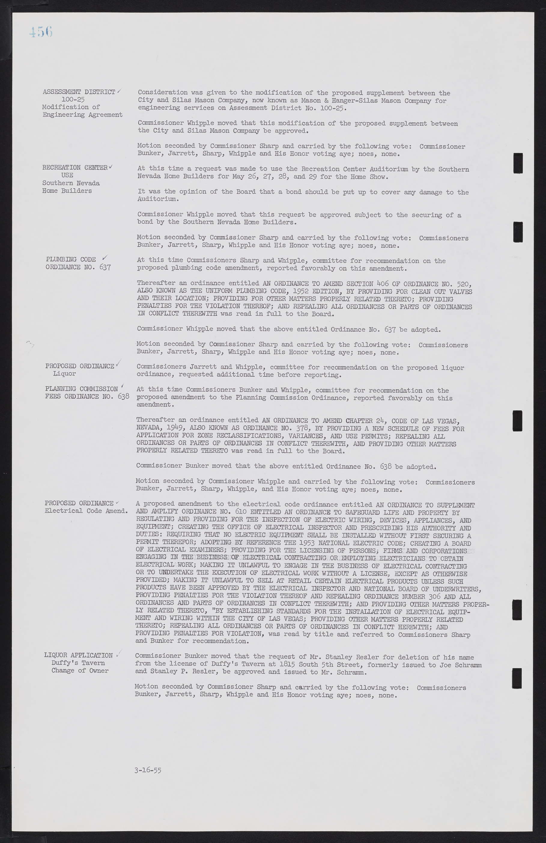 Las Vegas City Commission Minutes, February 17, 1954 to September 21, 1955, lvc000009-462