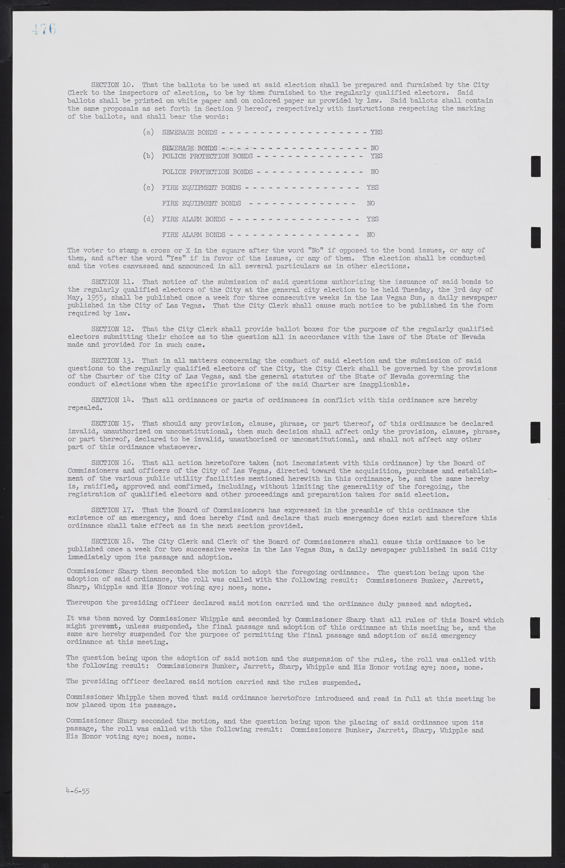 Las Vegas City Commission Minutes, February 17, 1954 to September 21, 1955, lvc000009-482