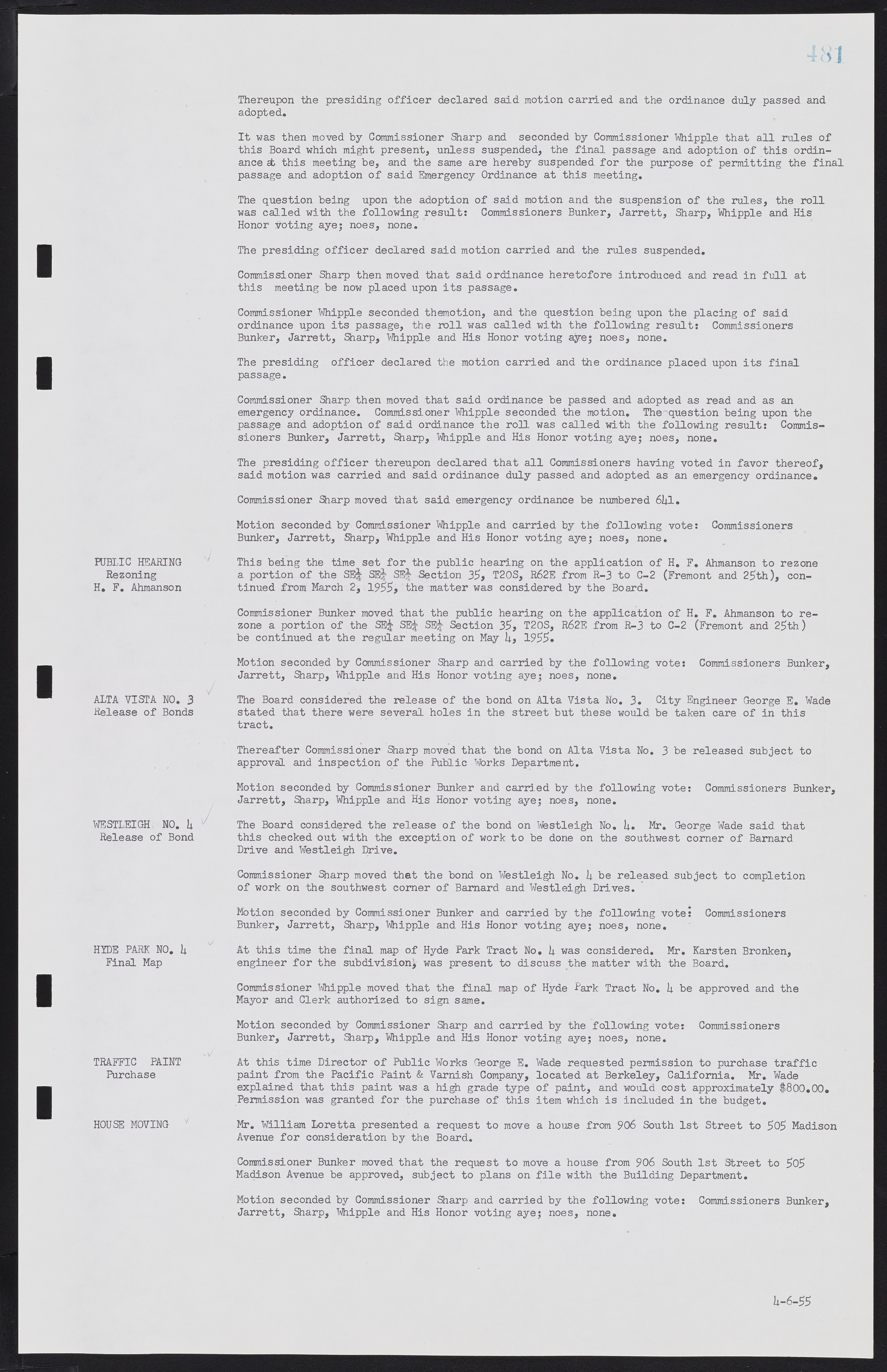 Las Vegas City Commission Minutes, February 17, 1954 to September 21, 1955, lvc000009-487