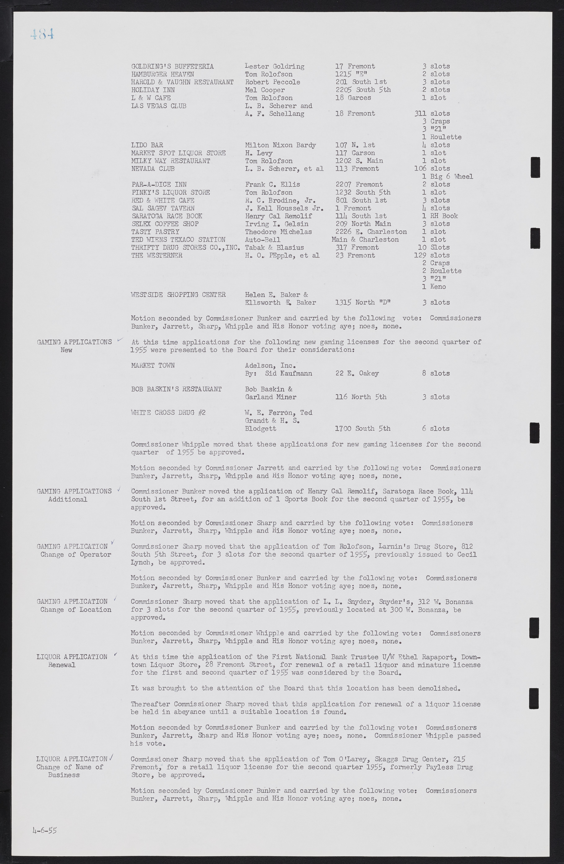 Las Vegas City Commission Minutes, February 17, 1954 to September 21, 1955, lvc000009-490