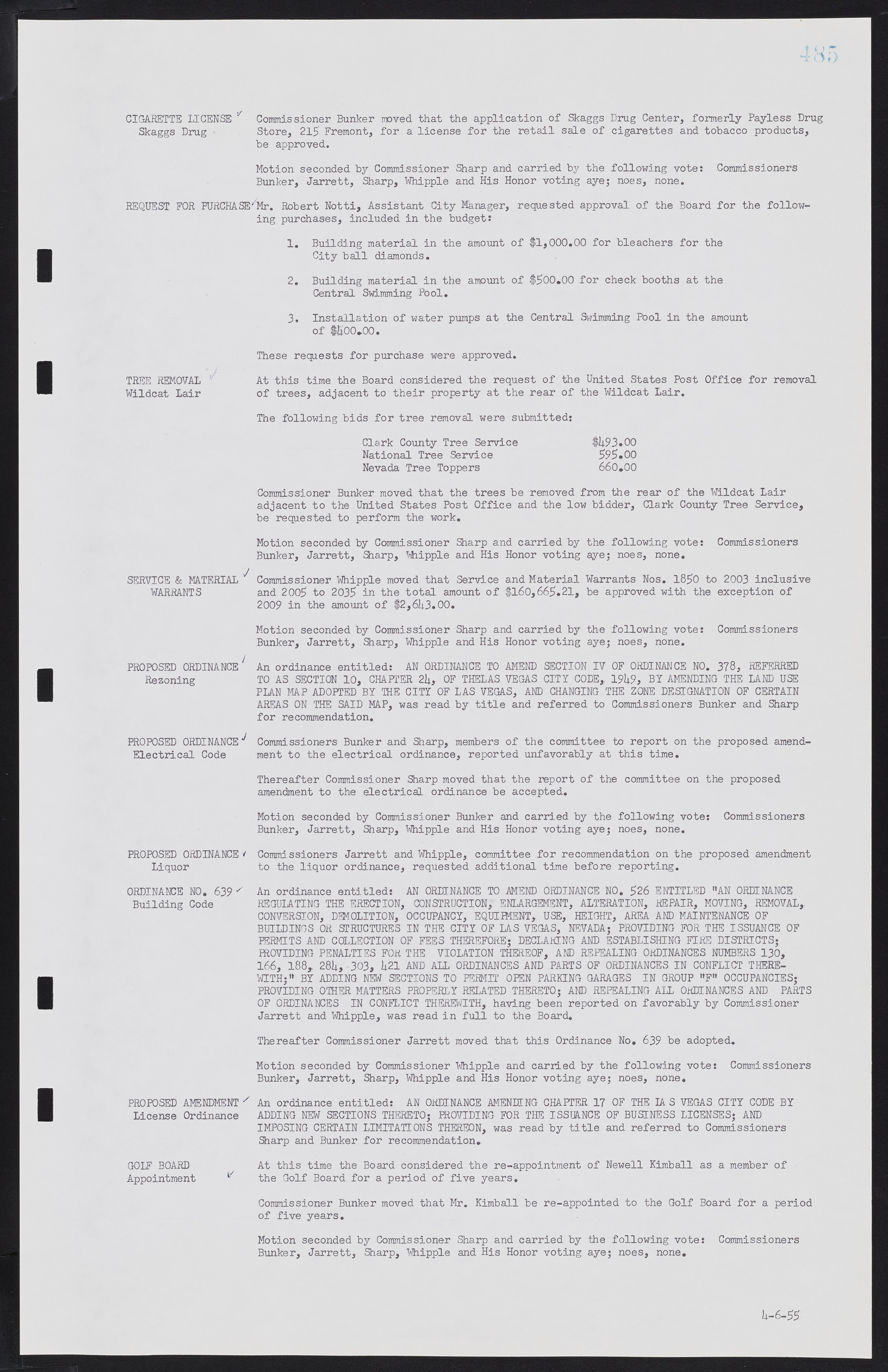 Las Vegas City Commission Minutes, February 17, 1954 to September 21, 1955, lvc000009-491