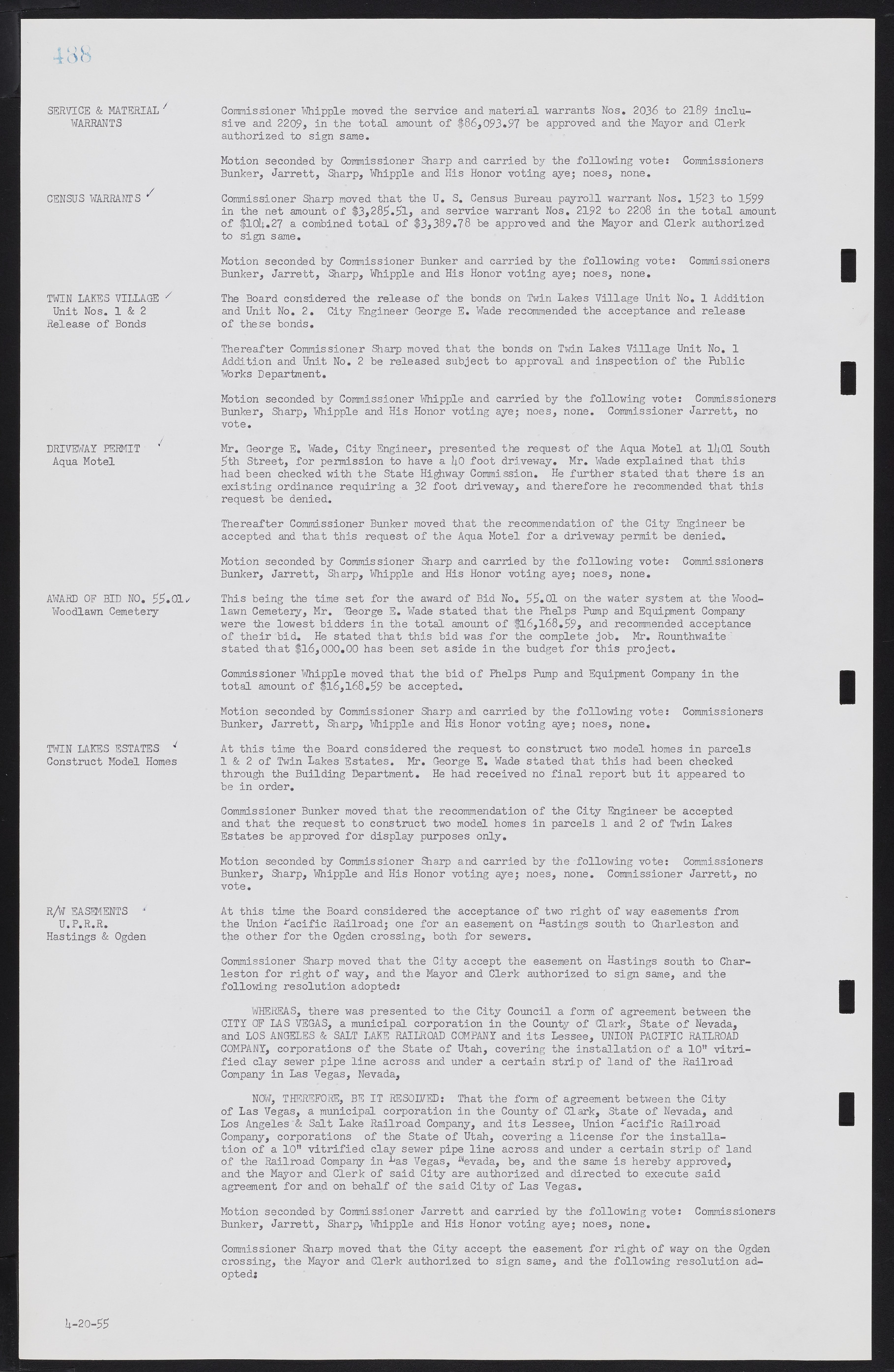 Las Vegas City Commission Minutes, February 17, 1954 to September 21, 1955, lvc000009-494
