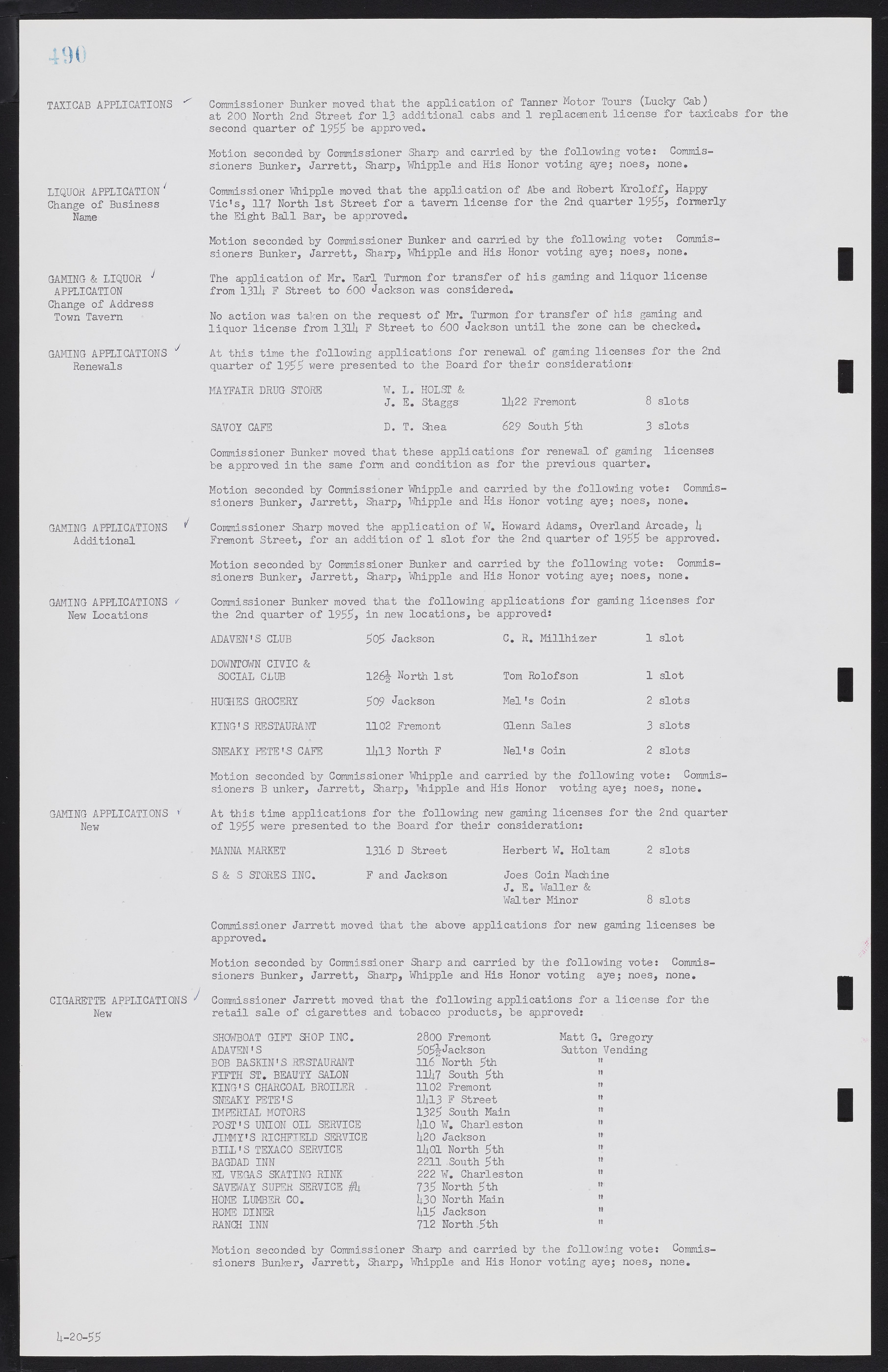 Las Vegas City Commission Minutes, February 17, 1954 to September 21, 1955, lvc000009-496