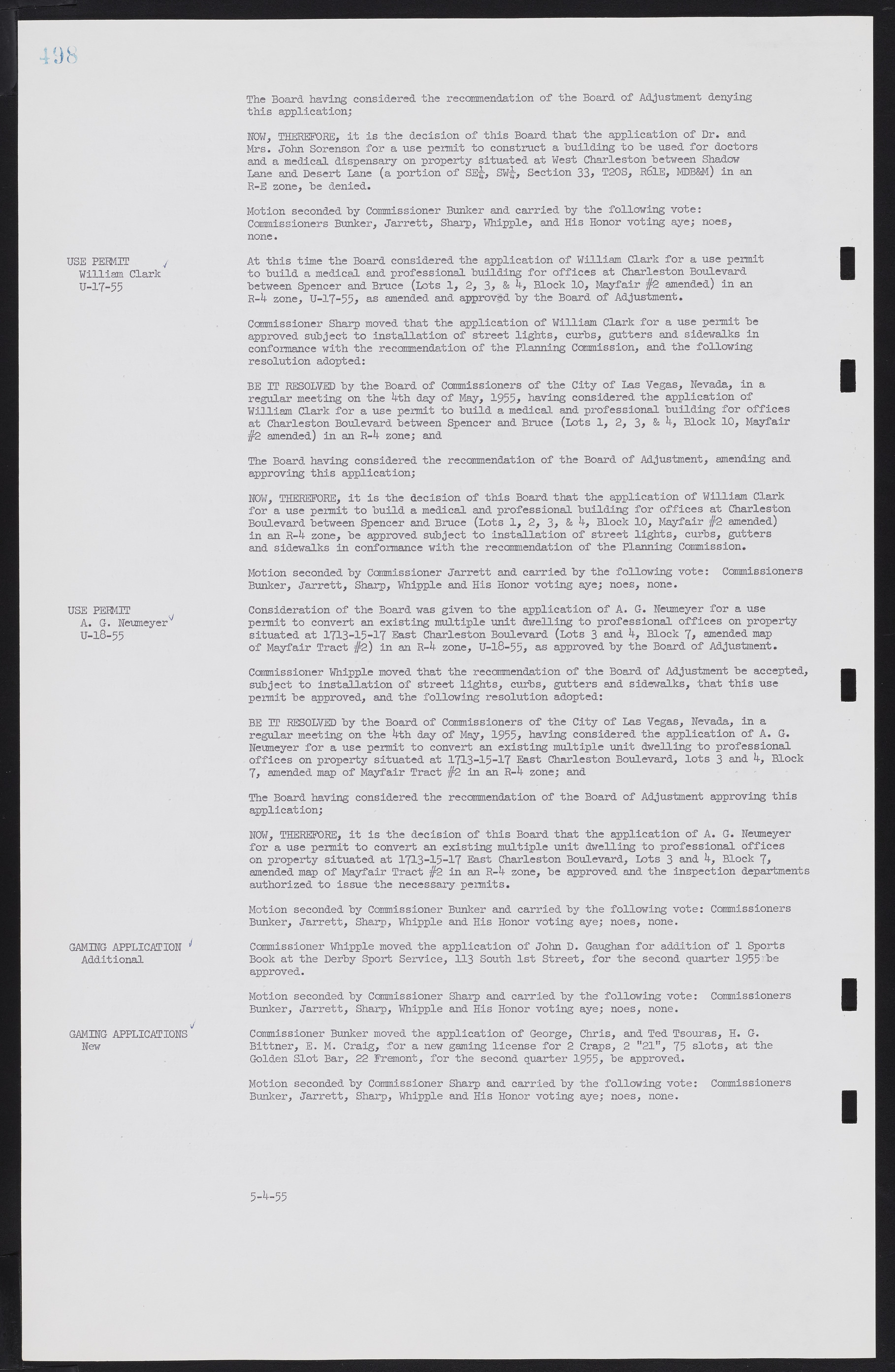 Las Vegas City Commission Minutes, February 17, 1954 to September 21, 1955, lvc000009-504