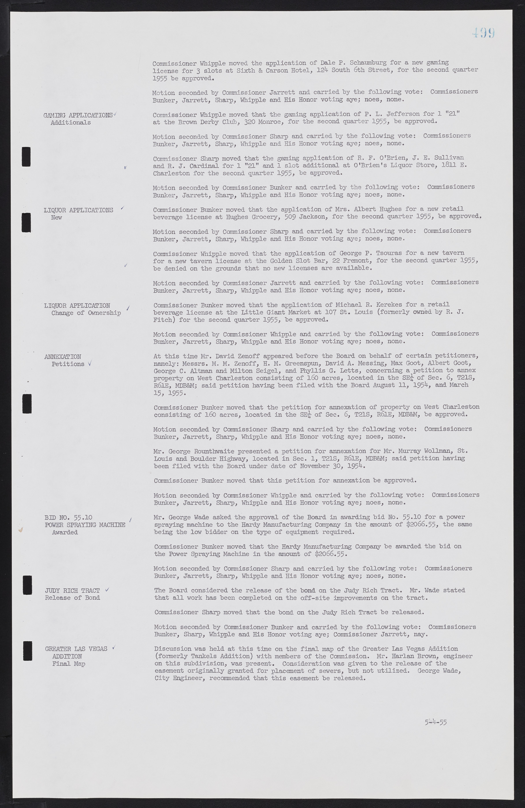 Las Vegas City Commission Minutes, February 17, 1954 to September 21, 1955, lvc000009-505