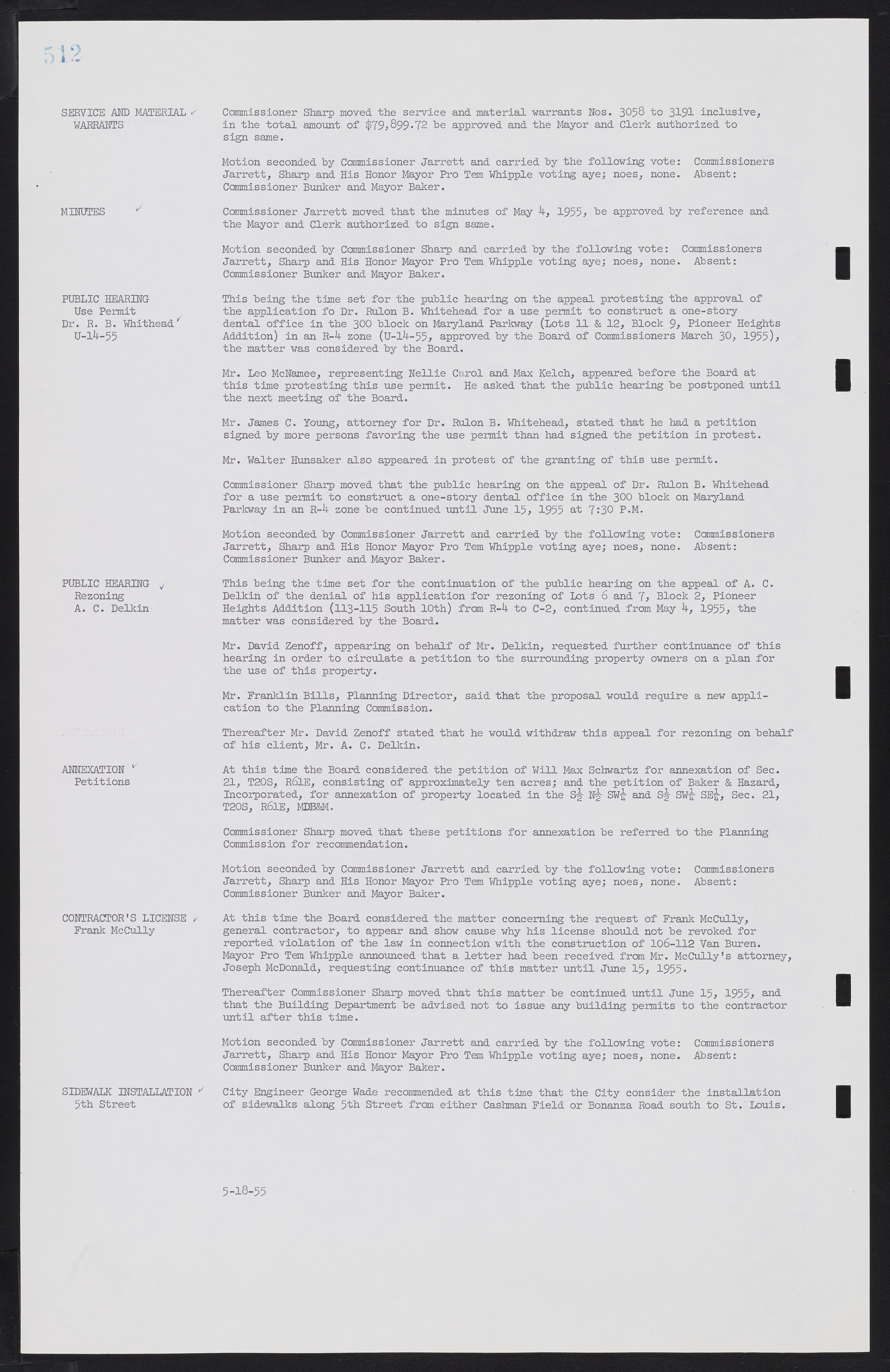 Las Vegas City Commission Minutes, February 17, 1954 to September 21, 1955, lvc000009-518