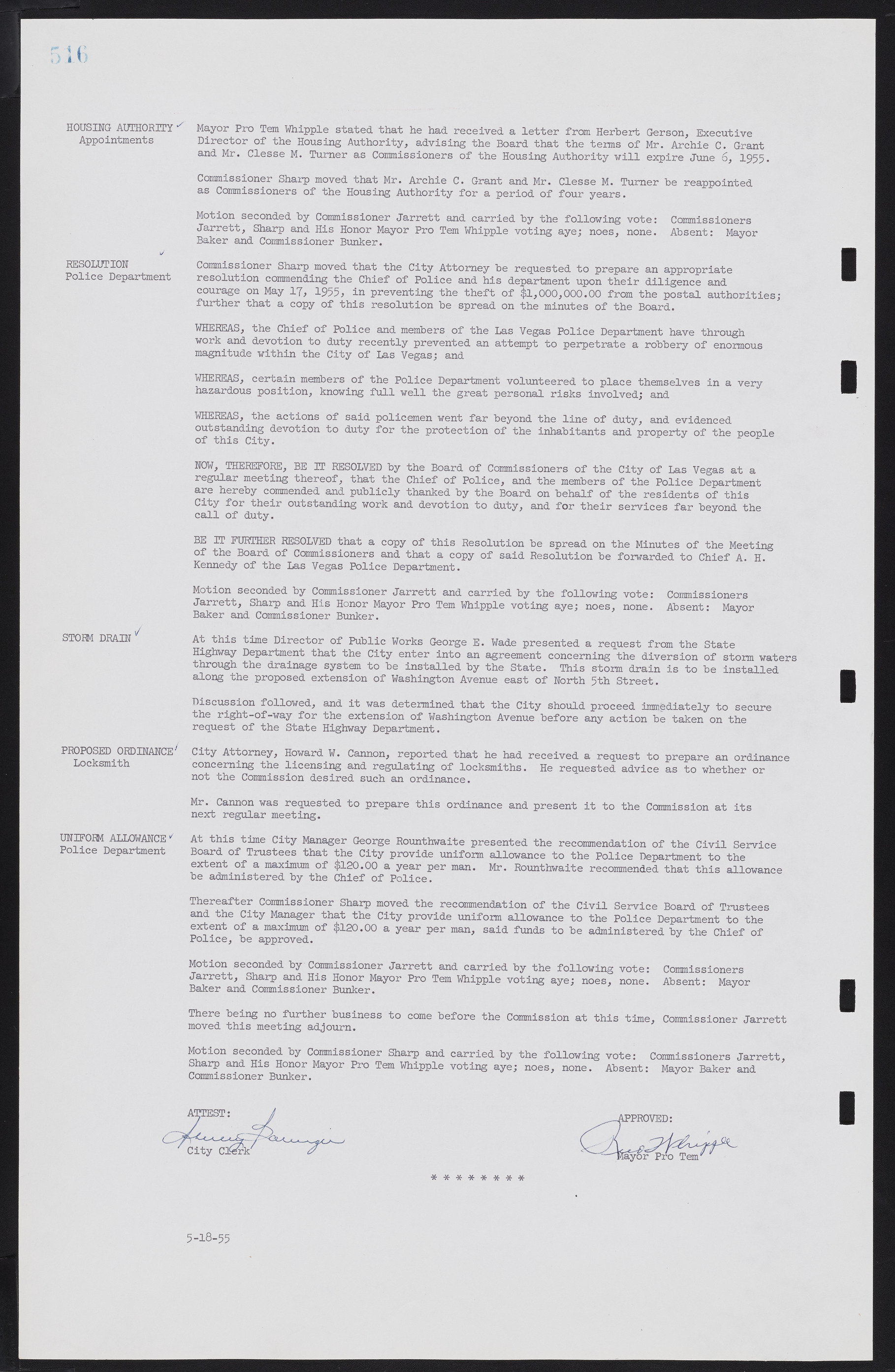 Las Vegas City Commission Minutes, February 17, 1954 to September 21, 1955, lvc000009-522