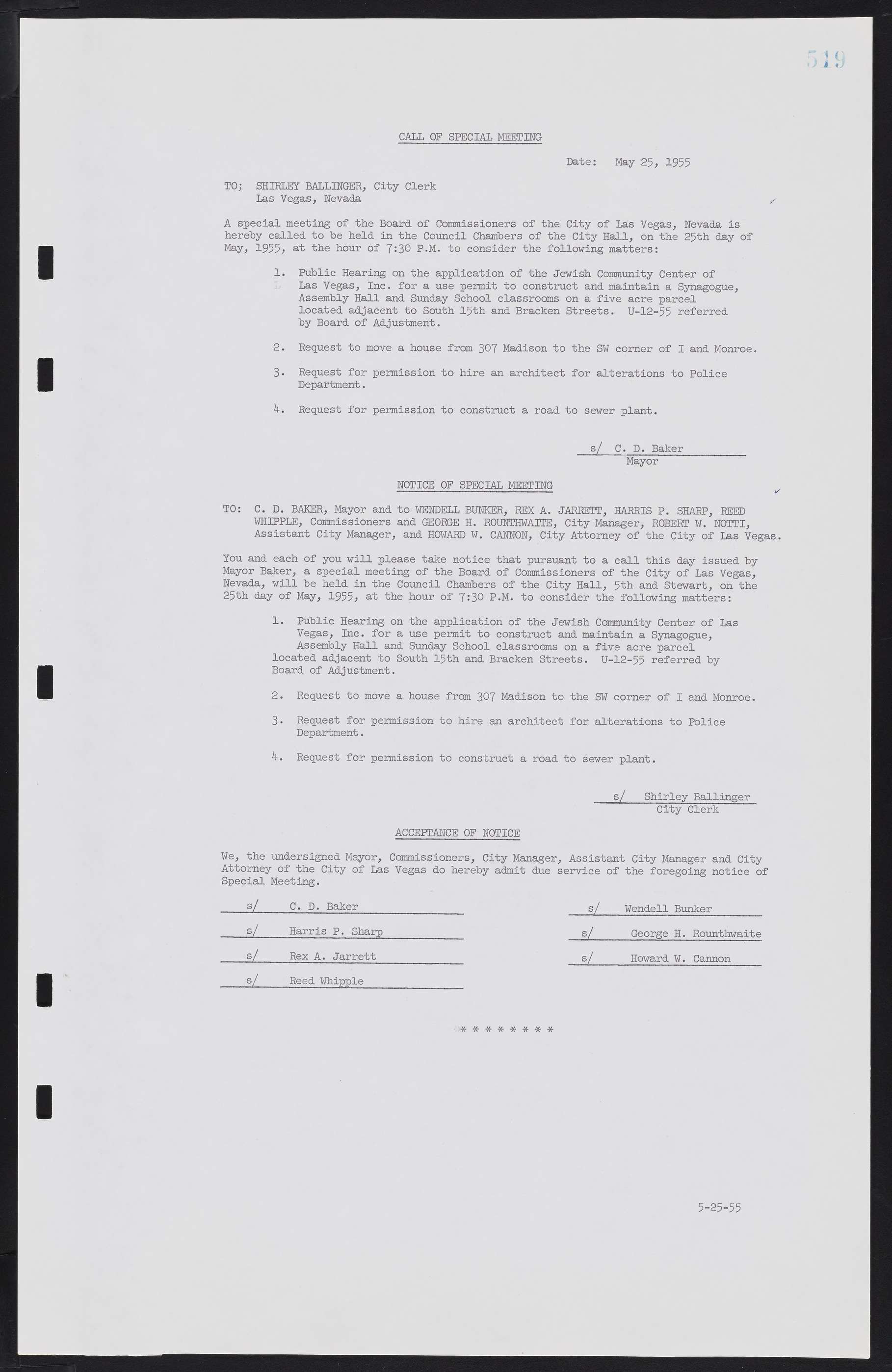 Las Vegas City Commission Minutes, February 17, 1954 to September 21, 1955, lvc000009-525