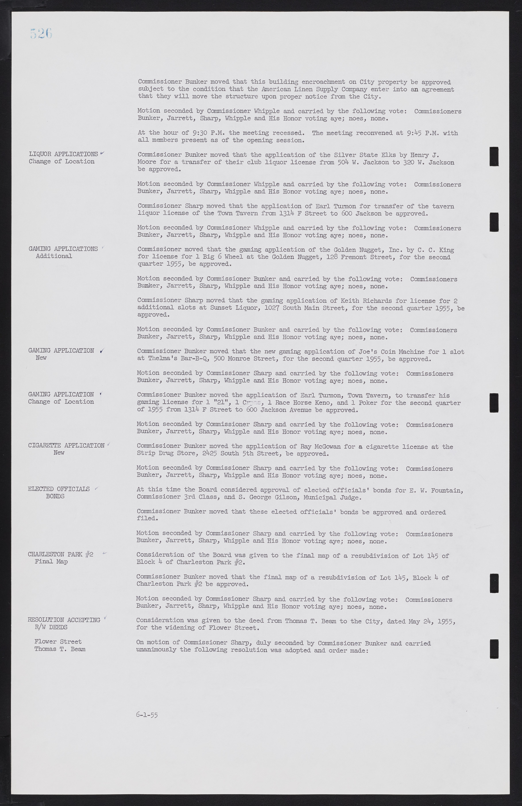 Las Vegas City Commission Minutes, February 17, 1954 to September 21, 1955, lvc000009-532