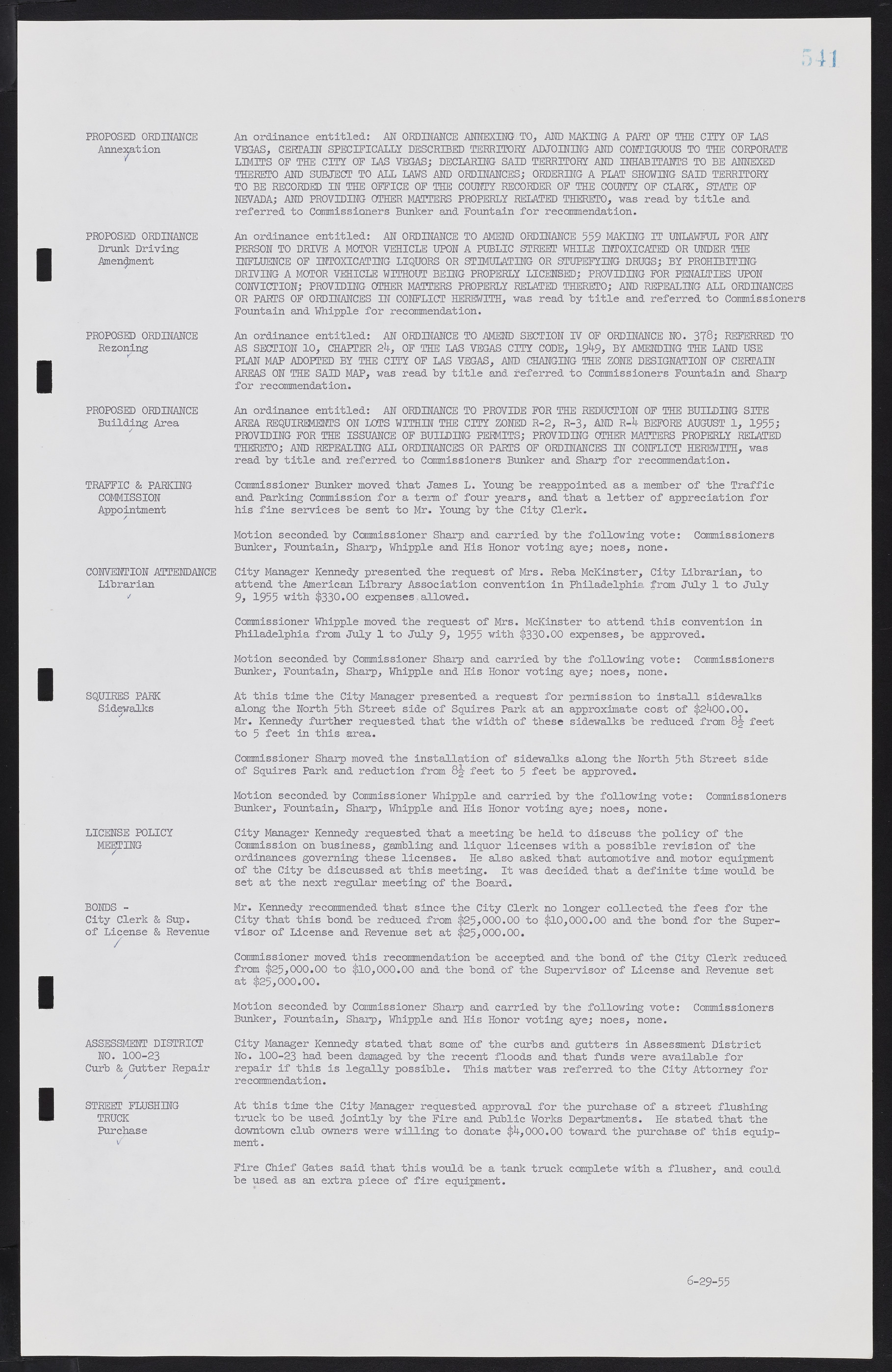 Las Vegas City Commission Minutes, February 17, 1954 to September 21, 1955, lvc000009-547