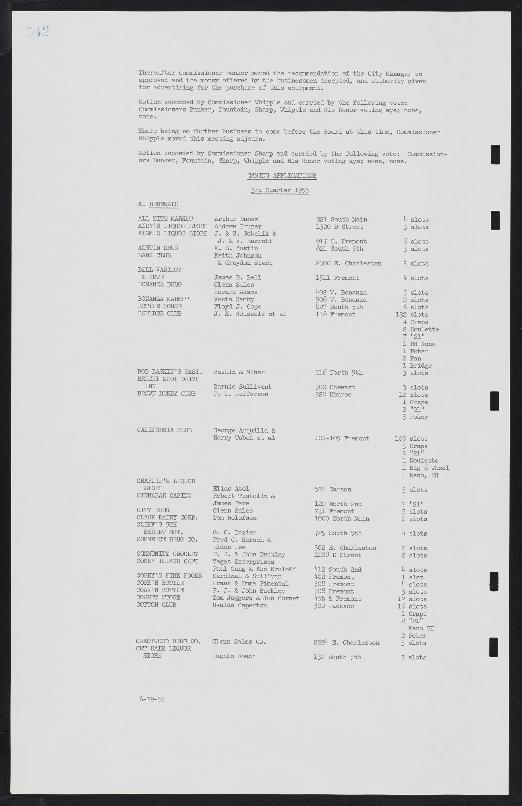 Las Vegas City Commission Minutes, February 17, 1954 to September 21, 1955, lvc000009-548