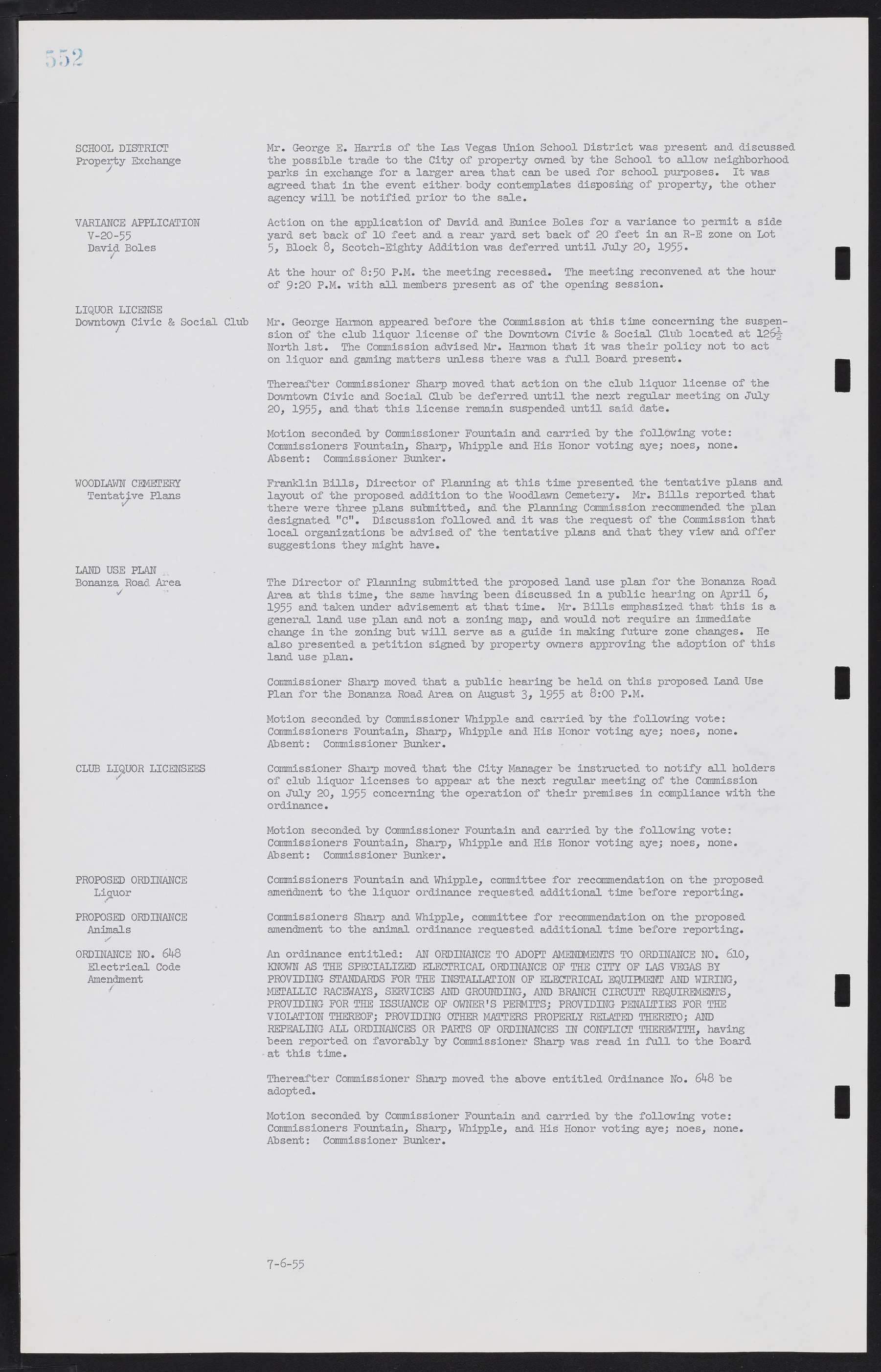 Las Vegas City Commission Minutes, February 17, 1954 to September 21, 1955, lvc000009-558