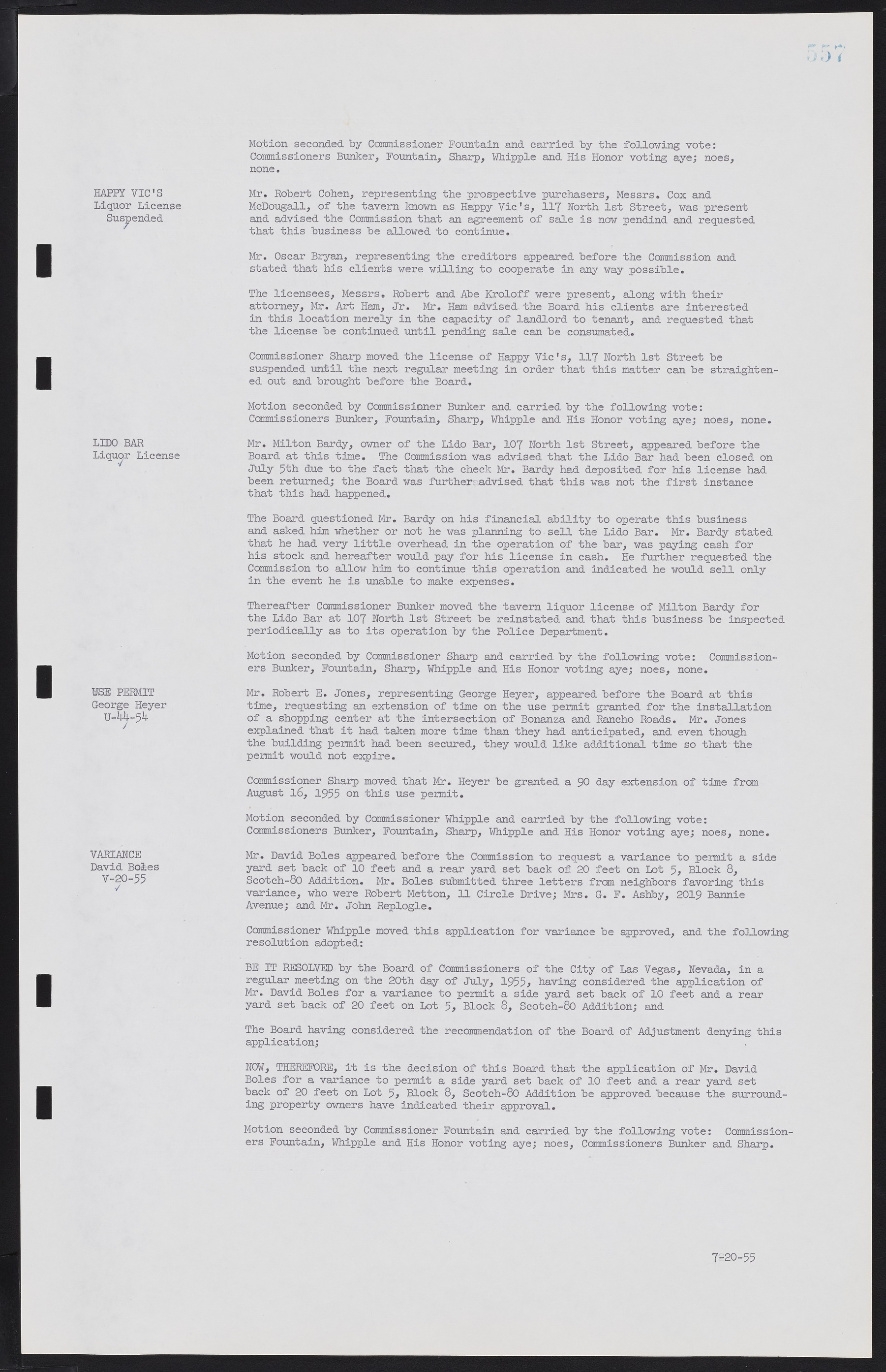 Las Vegas City Commission Minutes, February 17, 1954 to September 21, 1955, lvc000009-563