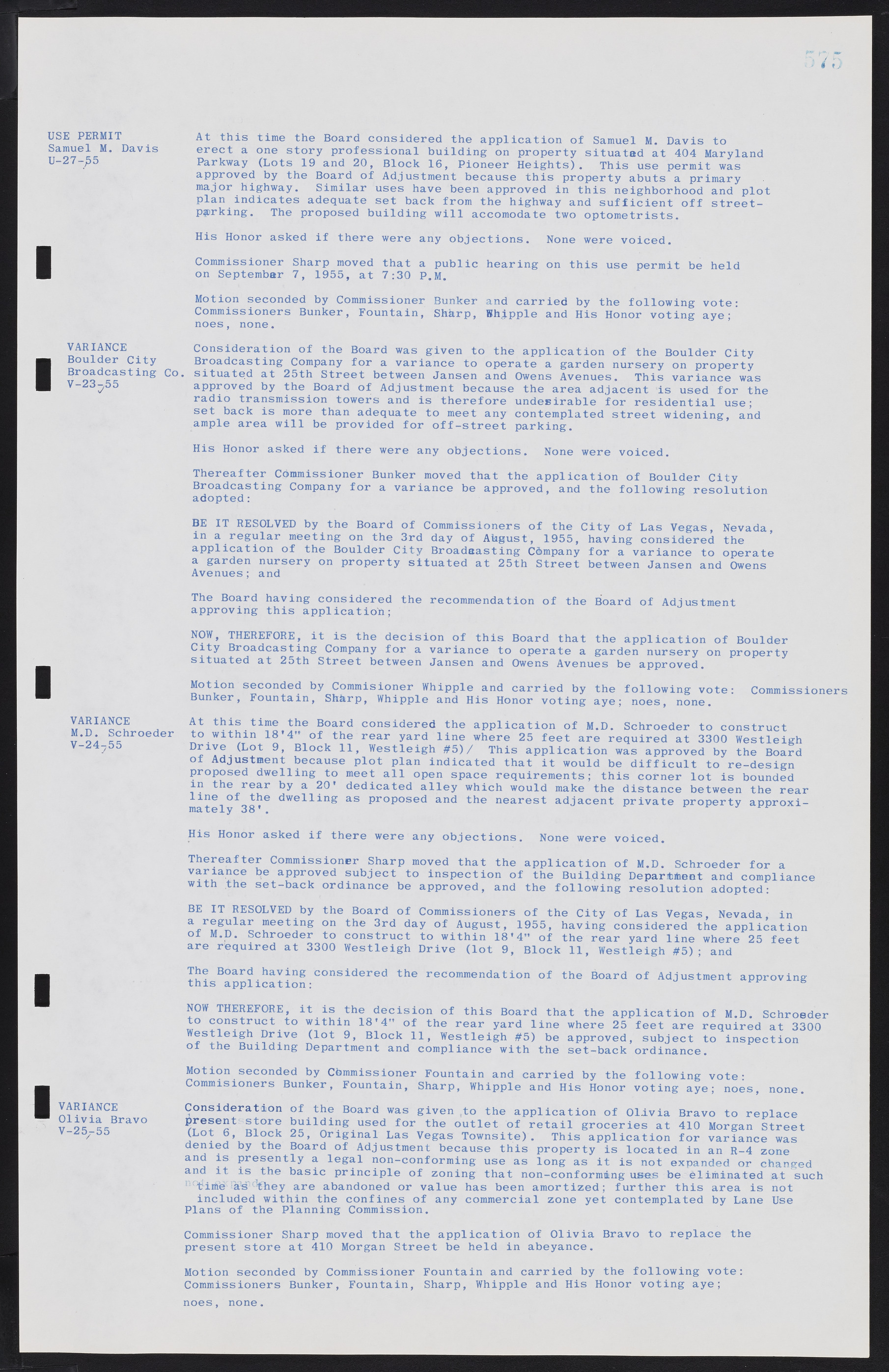 Las Vegas City Commission Minutes, February 17, 1954 to September 21, 1955, lvc000009-581