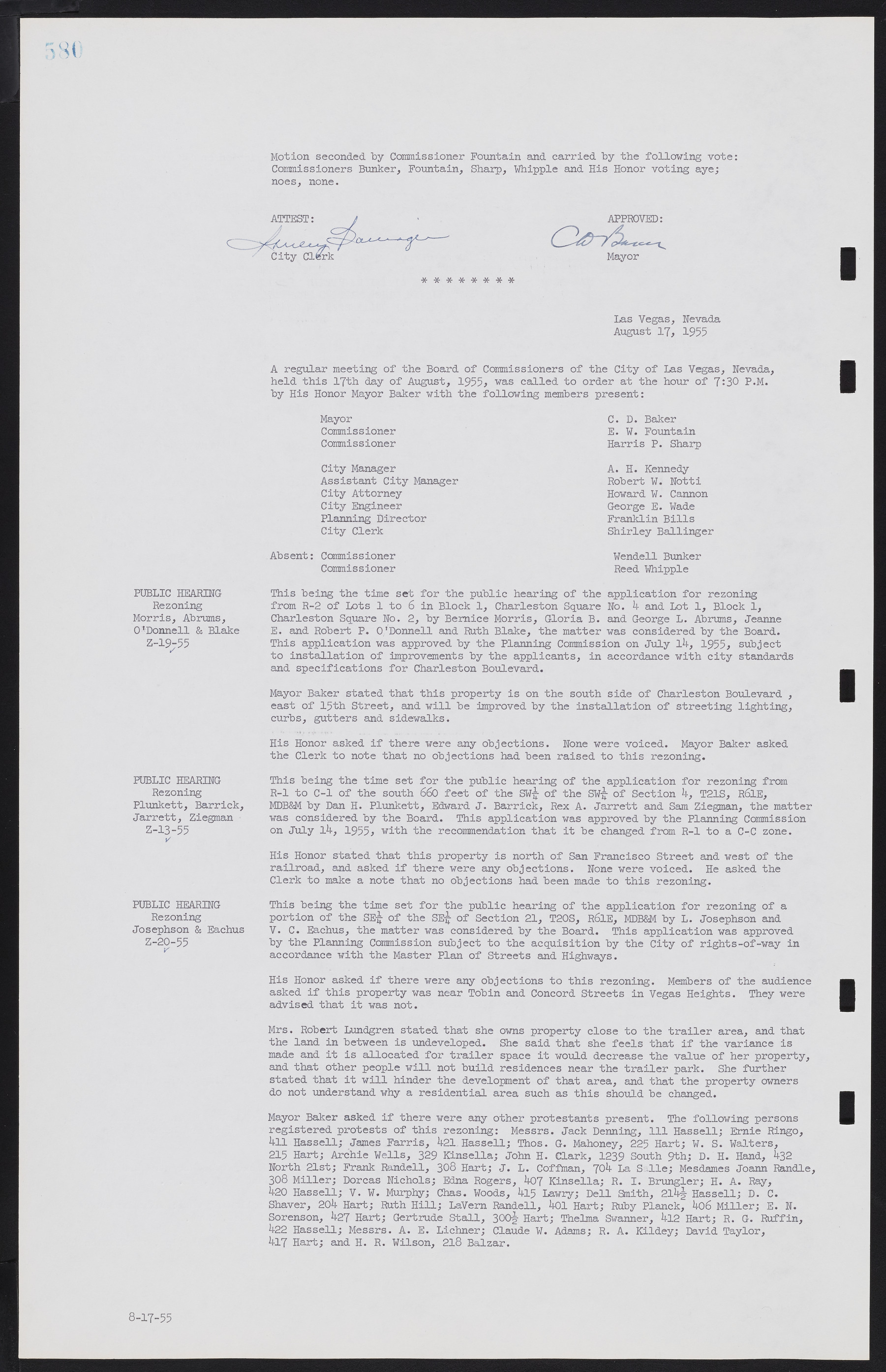 Las Vegas City Commission Minutes, February 17, 1954 to September 21, 1955, lvc000009-586