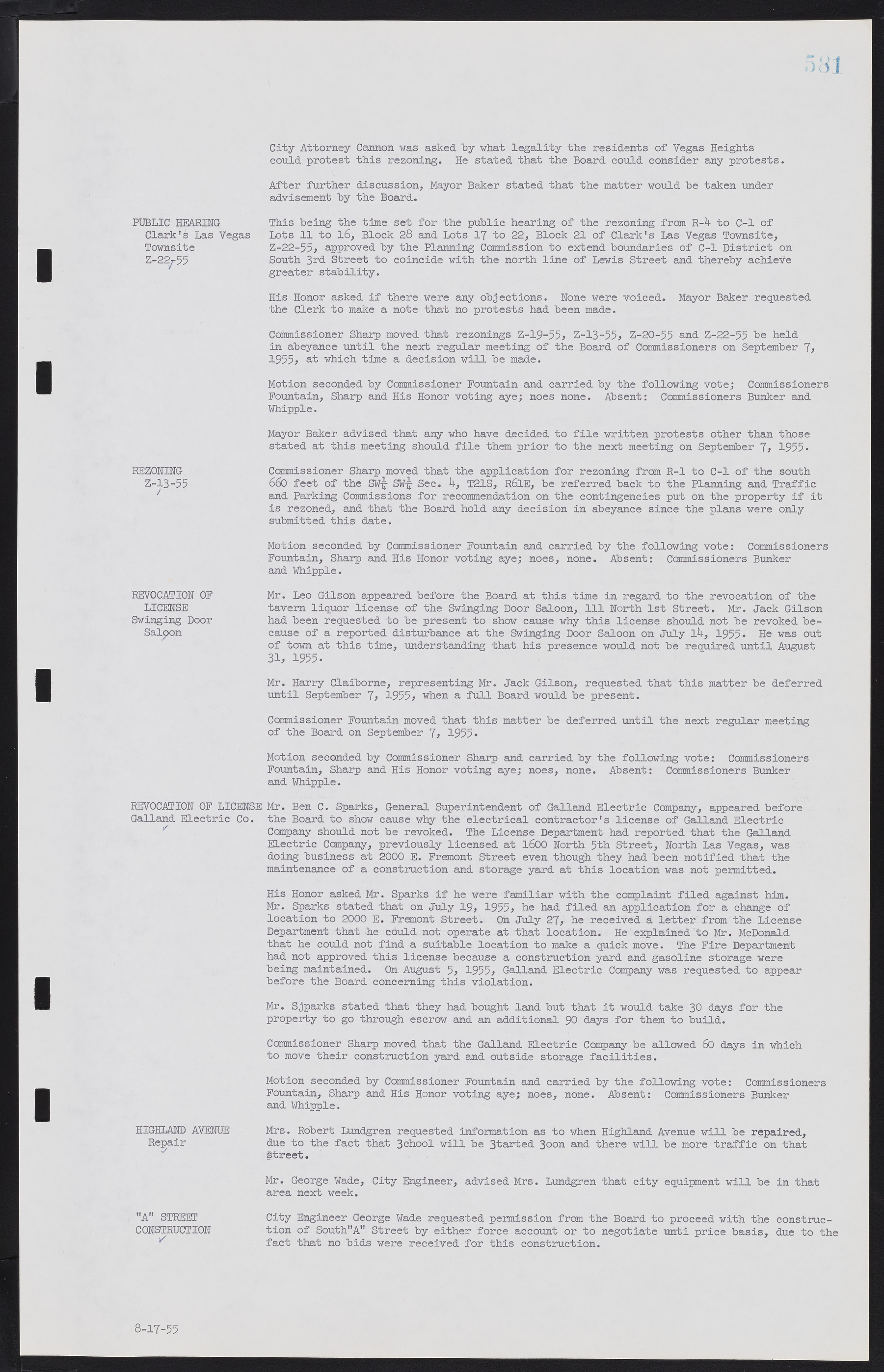 Las Vegas City Commission Minutes, February 17, 1954 to September 21, 1955, lvc000009-587