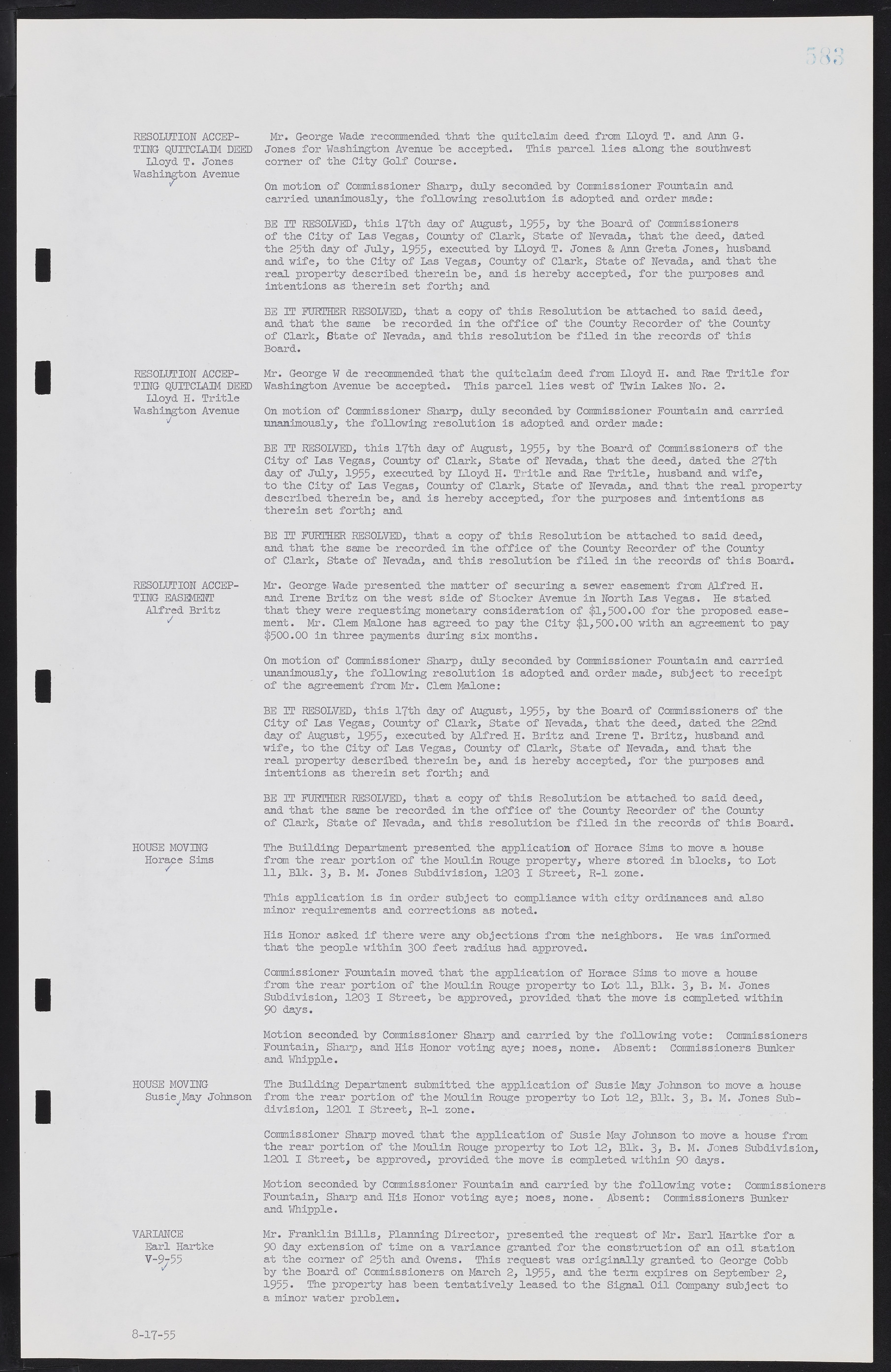 Las Vegas City Commission Minutes, February 17, 1954 to September 21, 1955, lvc000009-589