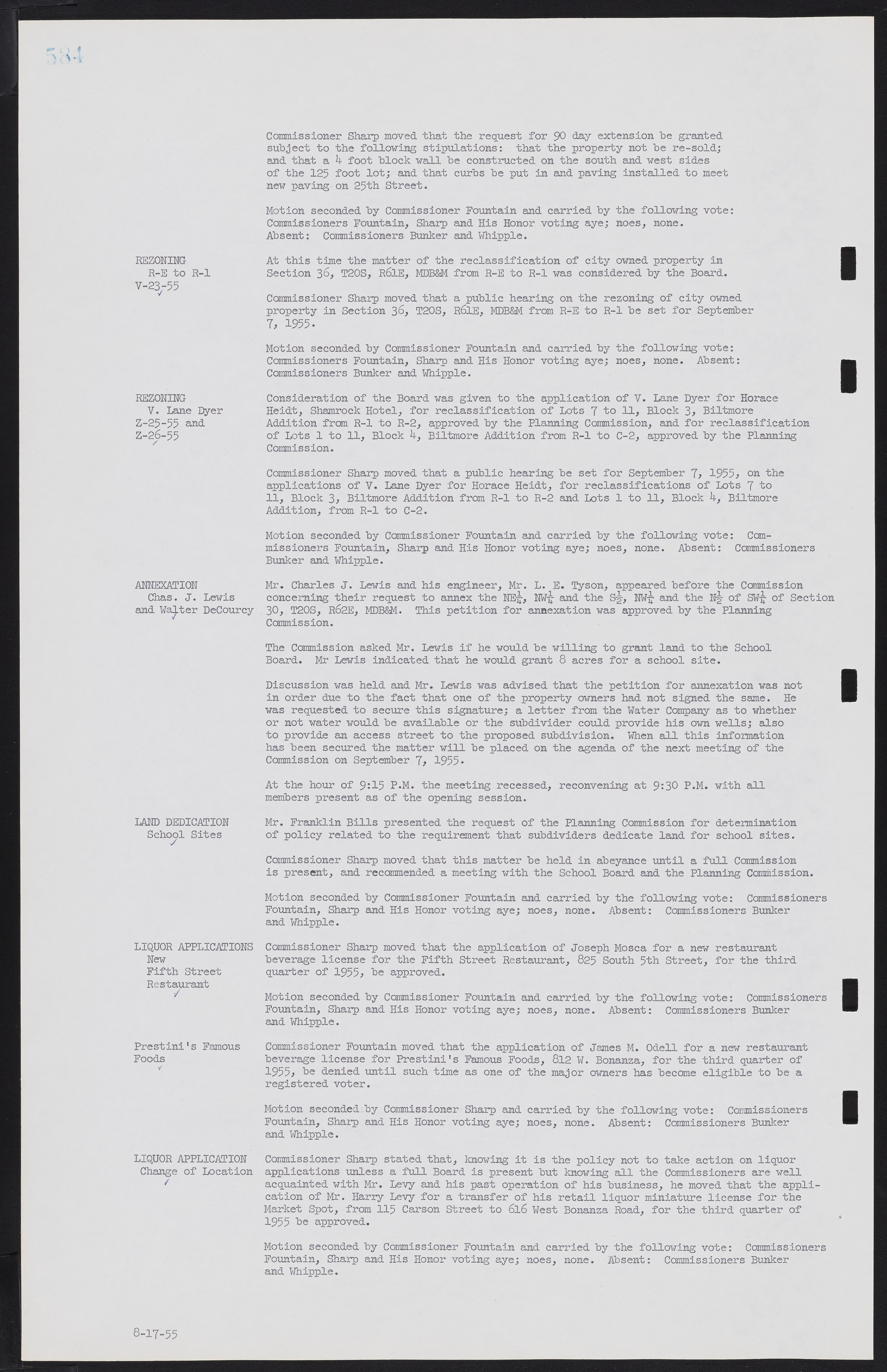 Las Vegas City Commission Minutes, February 17, 1954 to September 21, 1955, lvc000009-590