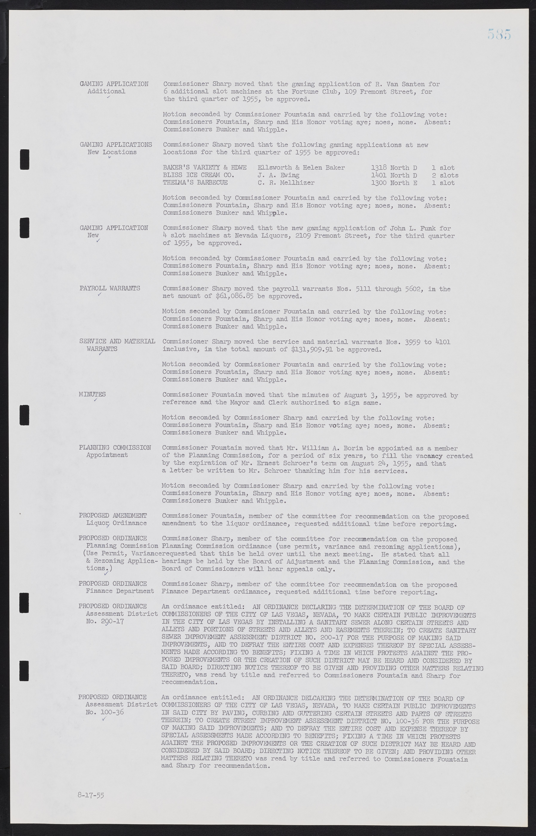 Las Vegas City Commission Minutes, February 17, 1954 to September 21, 1955, lvc000009-591