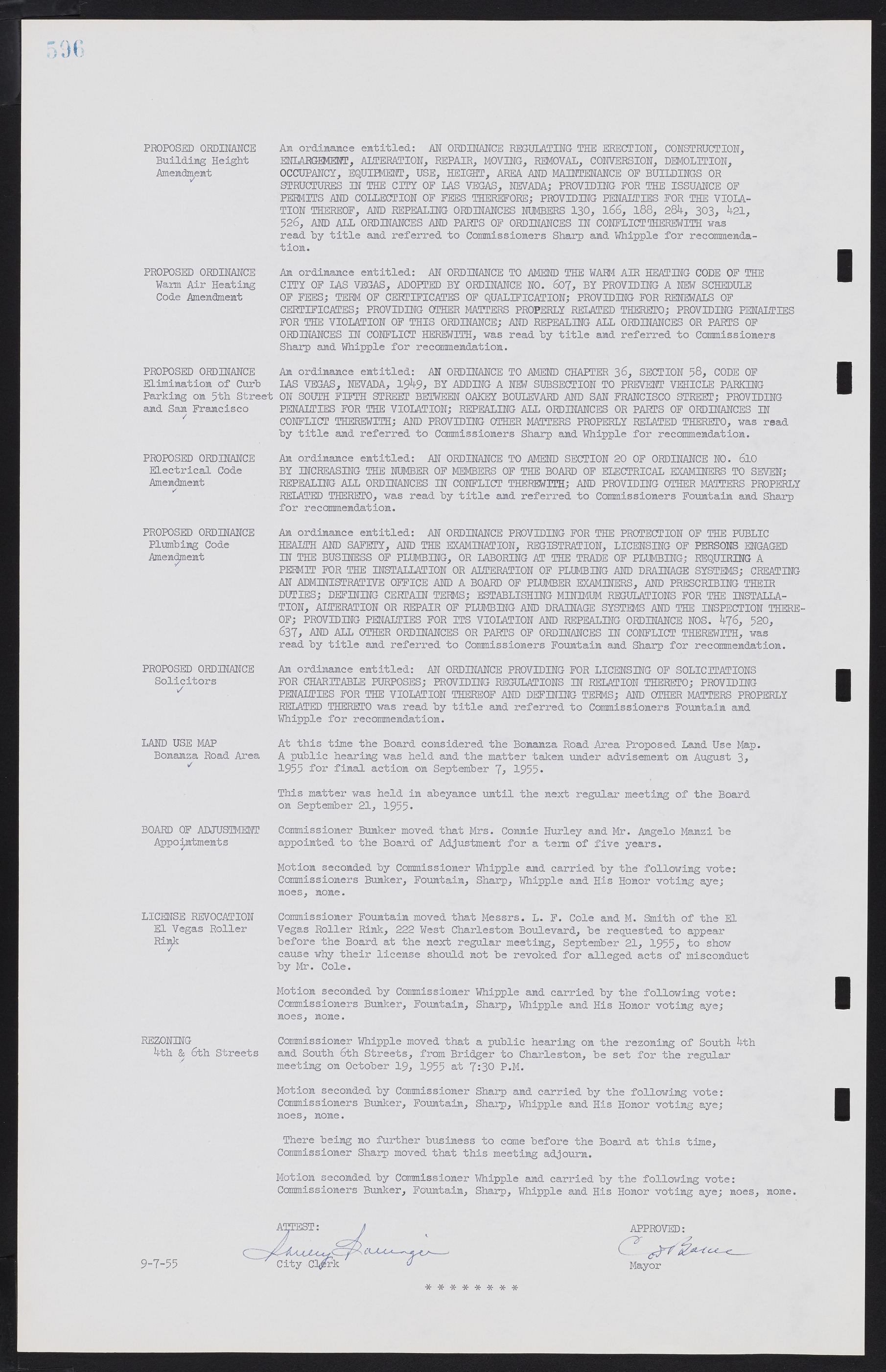 Las Vegas City Commission Minutes, February 17, 1954 to September 21, 1955, lvc000009-602